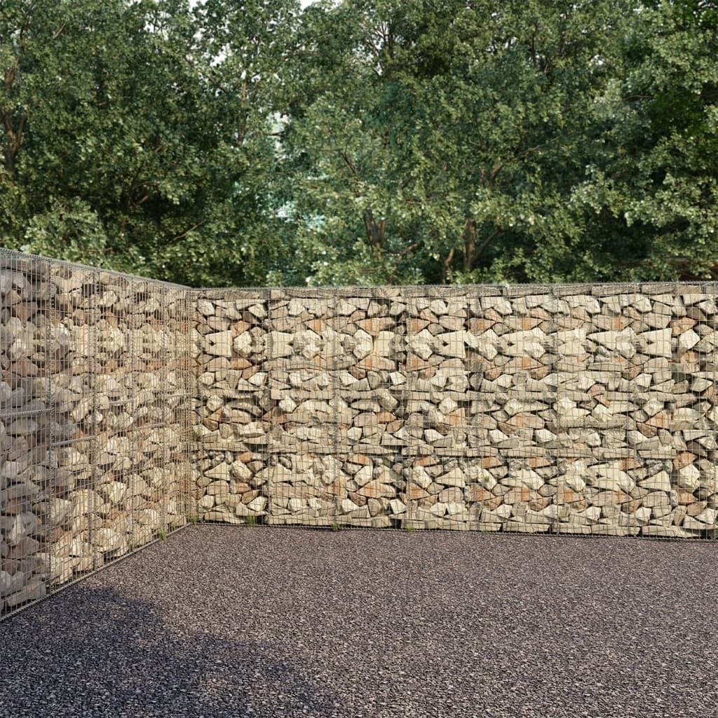 Gabion Wall with Covers Galvanized Steel 354.3"x19.7"x78.7"
