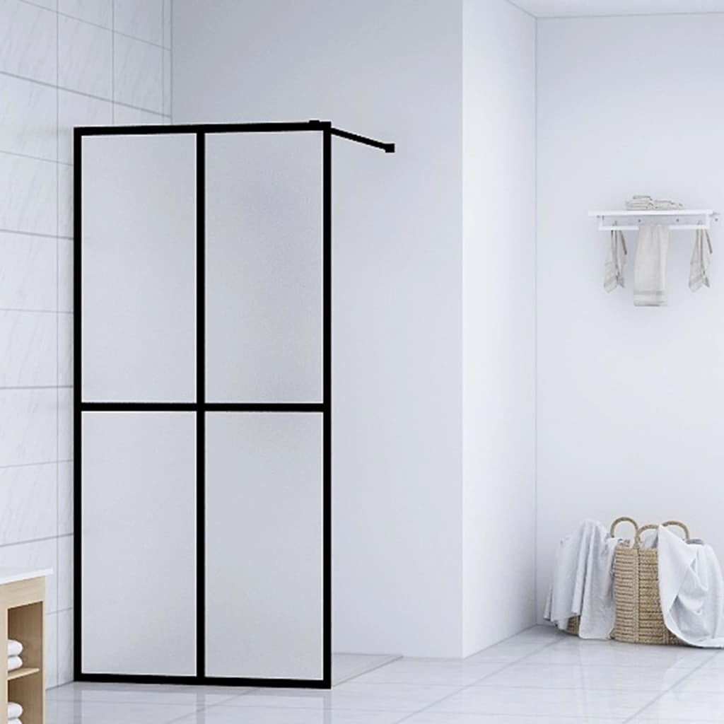 Walk-in Shower Screen Frosted Tempered Glass 55.1"x76.8"