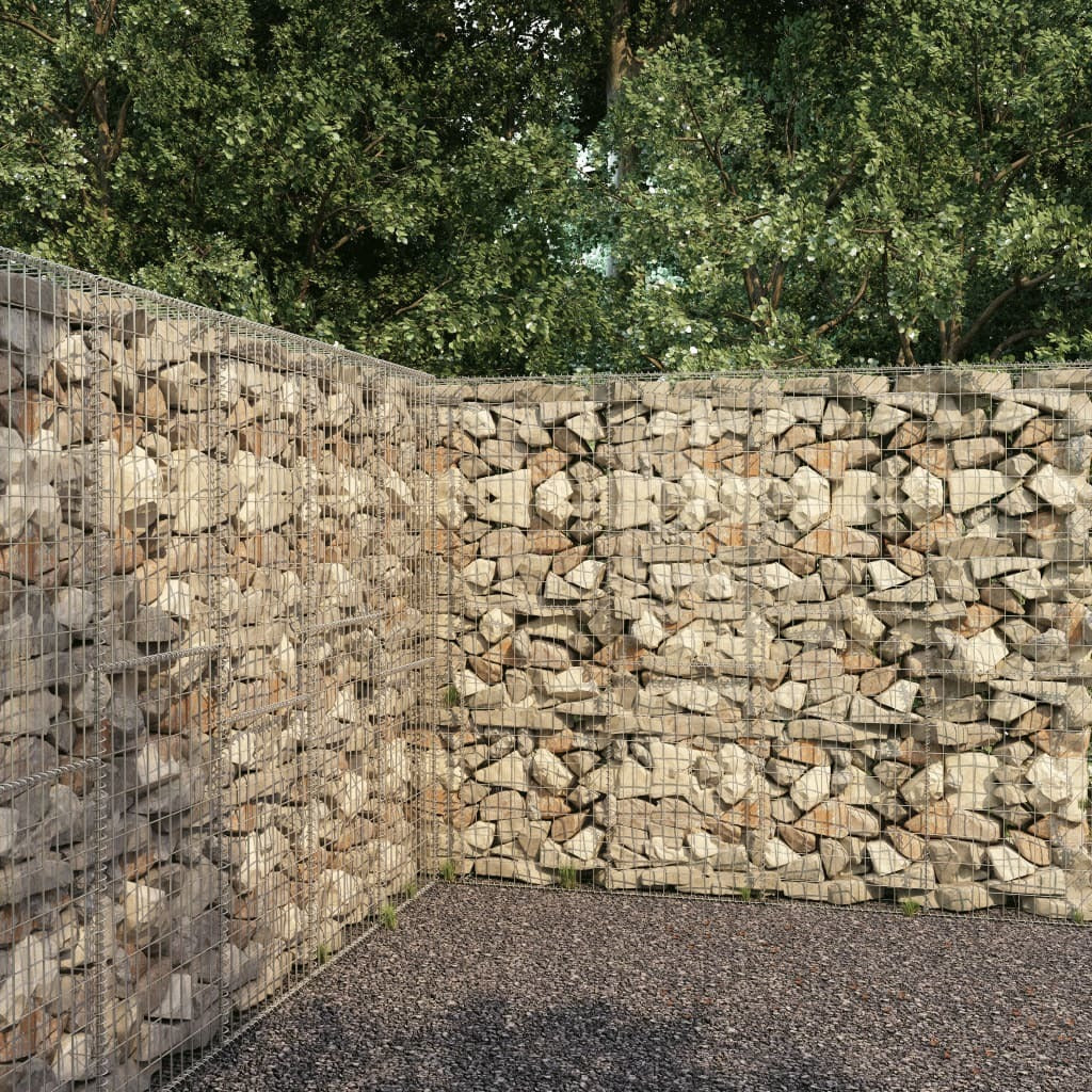 Gabion Wall with Cover Galvanized Steel 118.1"x19.7"x78.7"