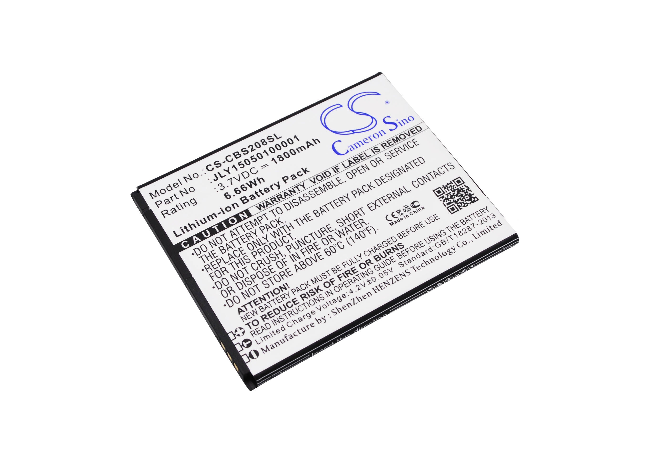 1800mAh Battery - CS-CBS208SL / Li-ion / Volts: 3.7