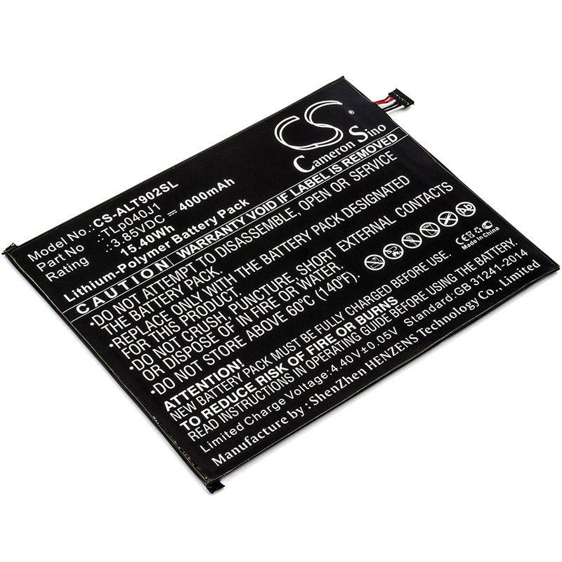 4000mAh Battery - CS-ALT902SL / Li-Polymer / Volts: 3.85