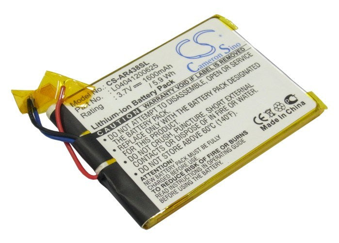 1600mAh Battery - CS-AR438SL / Li-Polymer / Volts: 3.7