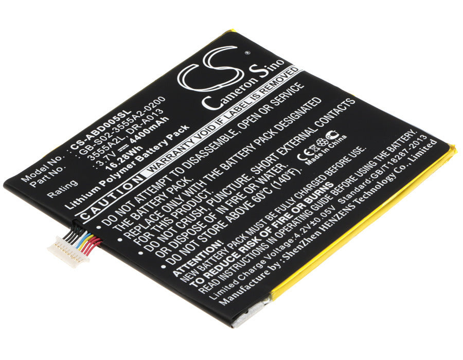 4400mAh Battery - CS-ABD005SL / Li-Polymer / Volts: 3.7