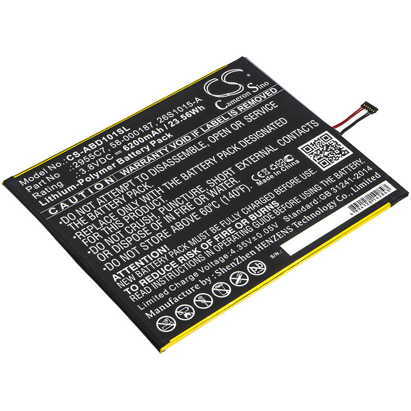 6200mAh Battery - CS-ABD101SL / Li-Polymer / Volts: 3.8