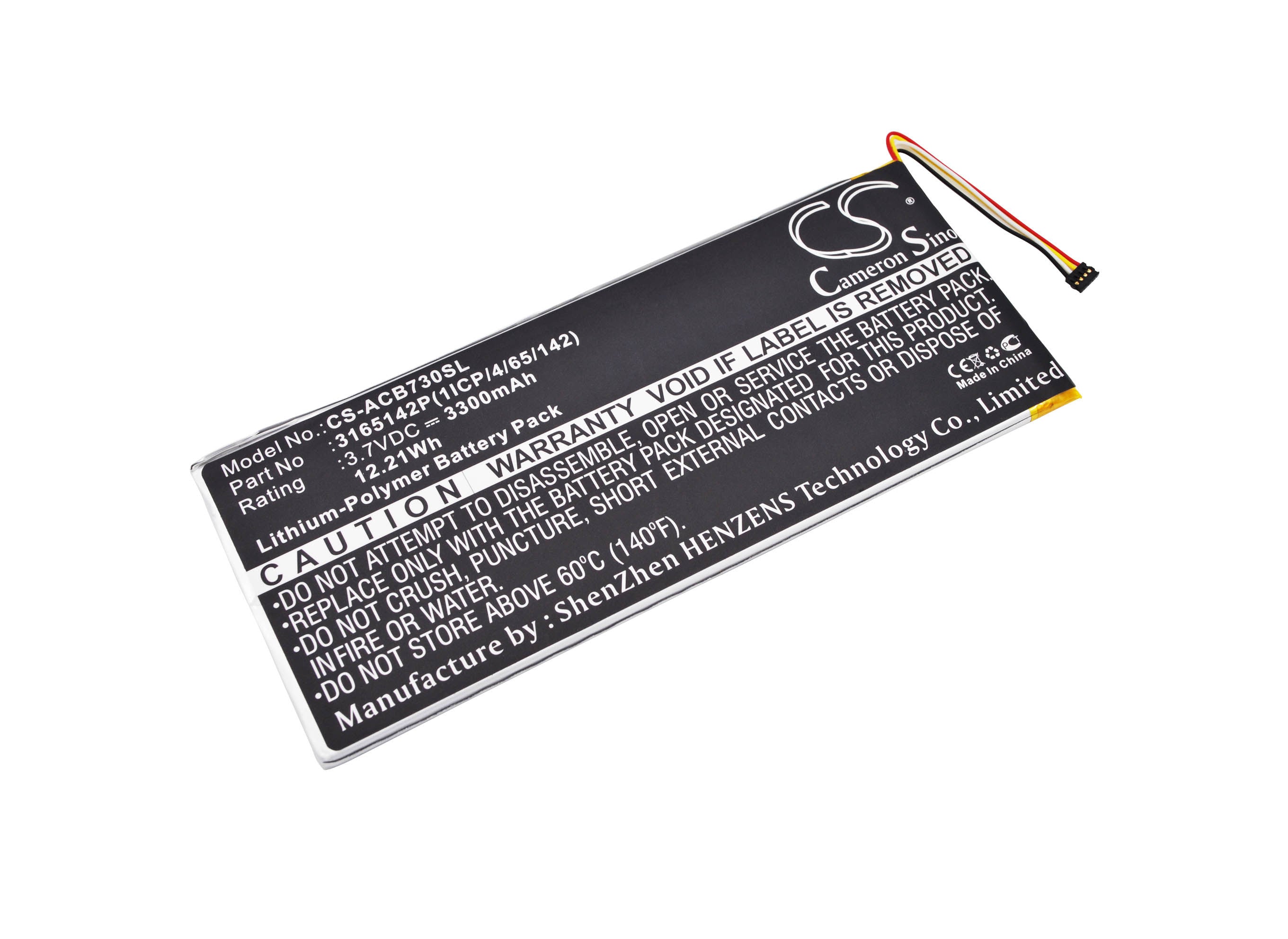 3300mAh Battery - CS-ACB730SL / Li-Polymer / Volts: 3.7