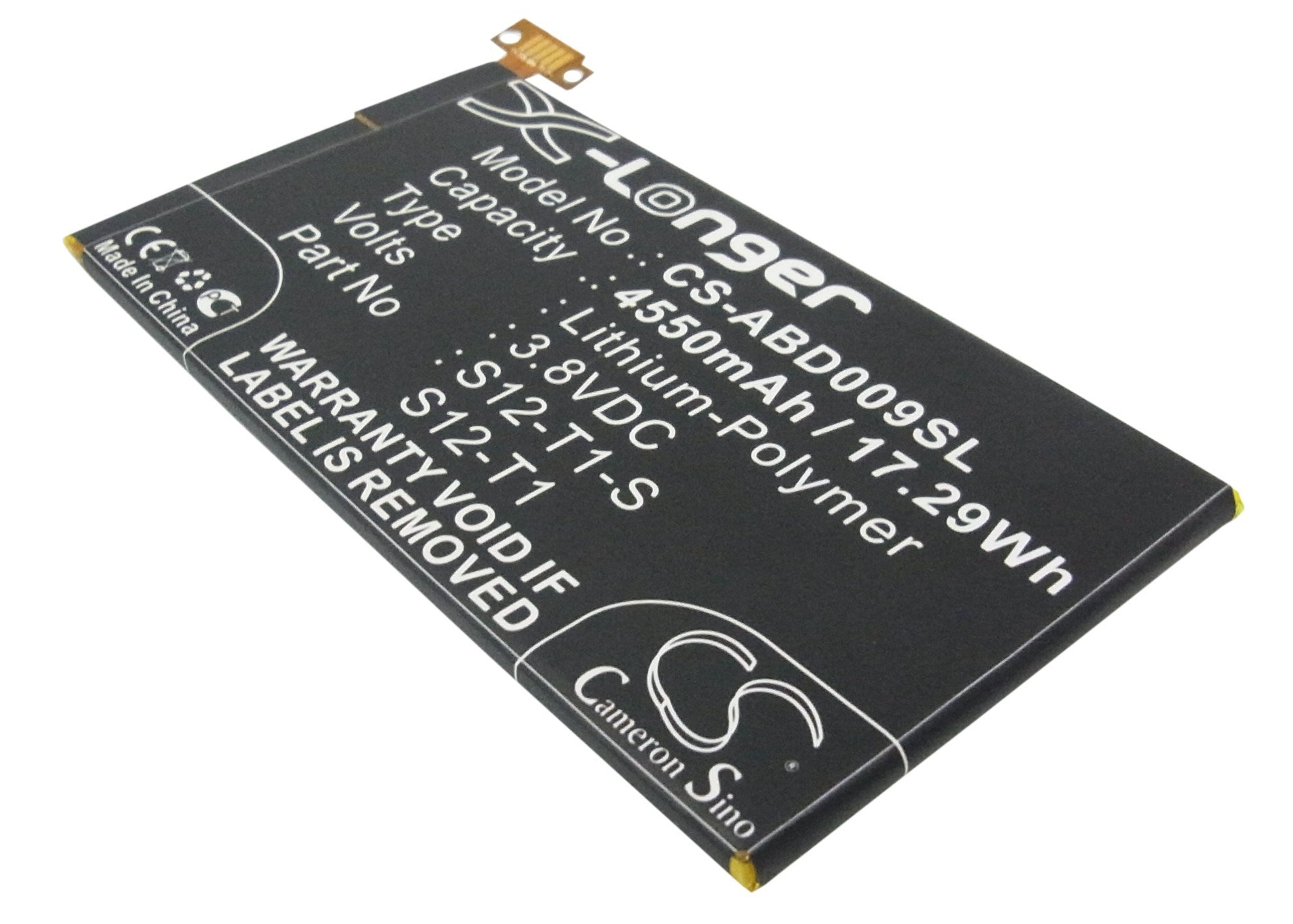 4550mAh Battery - CS-ABD009SL / Li-Polymer / Volts: 3.8