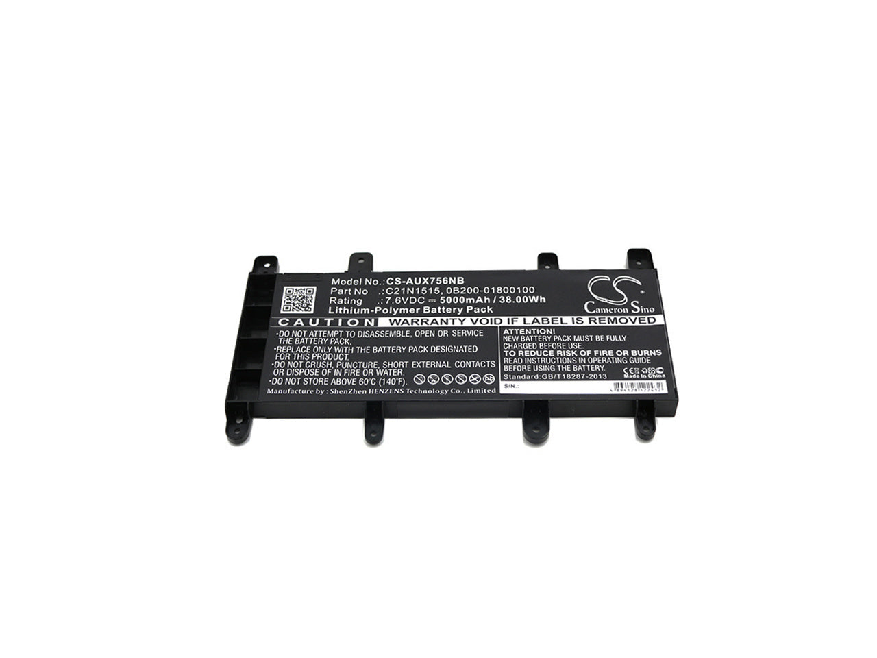 5000mAh Battery - CS-AUX756NB / Li-Polymer / Volts: 7.6