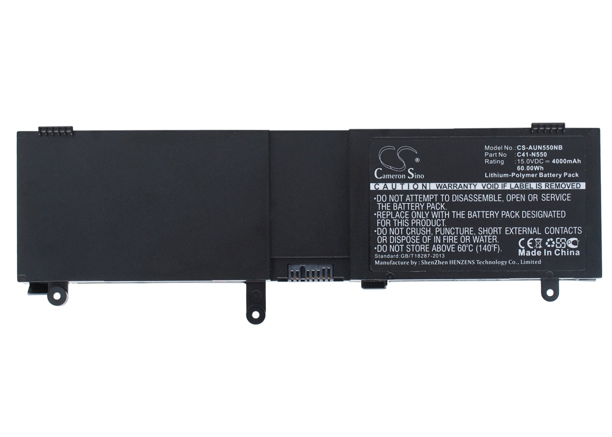 4000mAh Battery - CS-AUN550NB / Li-Polymer / Volts: 15