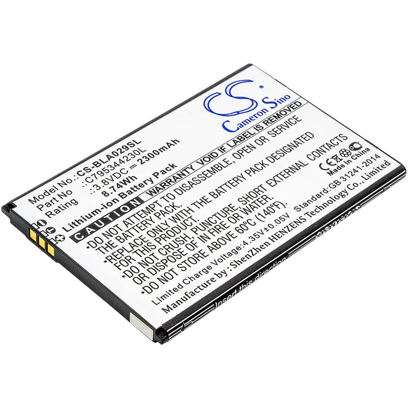 2300mAh Battery - CS-BLA029SL / Li-ion / Volts: 3.8