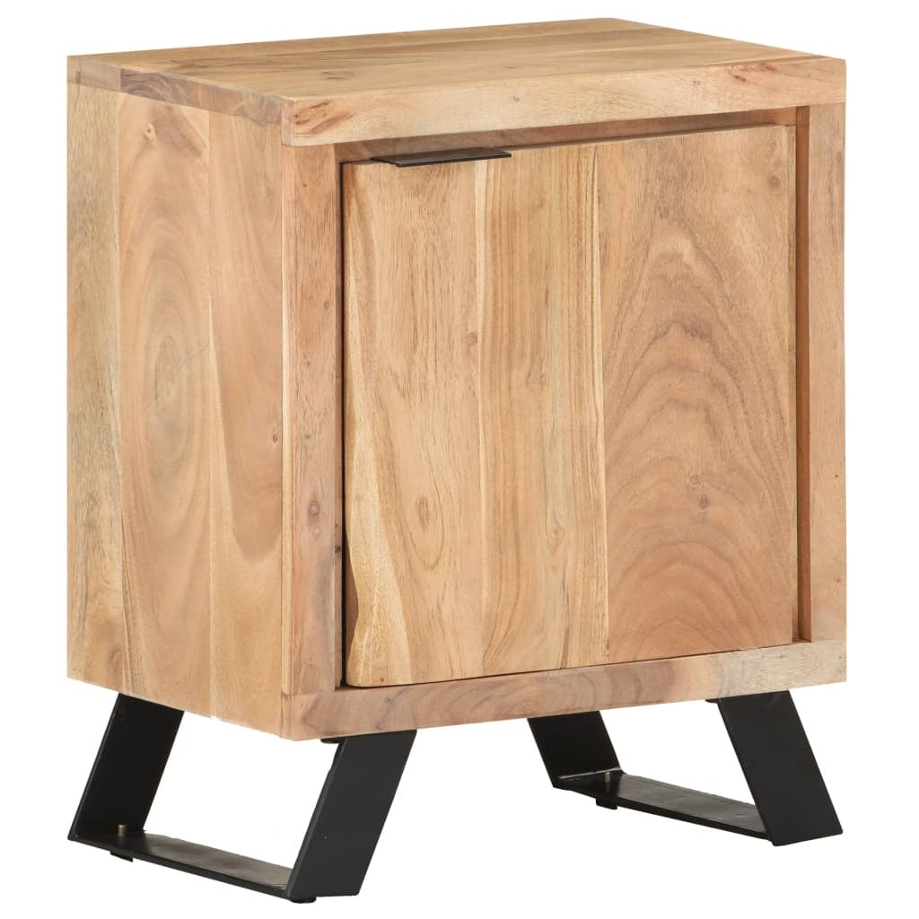 Bedside Cabinet 15.7"x11.8"x19.7" Solid Acacia Wood with Live Edges