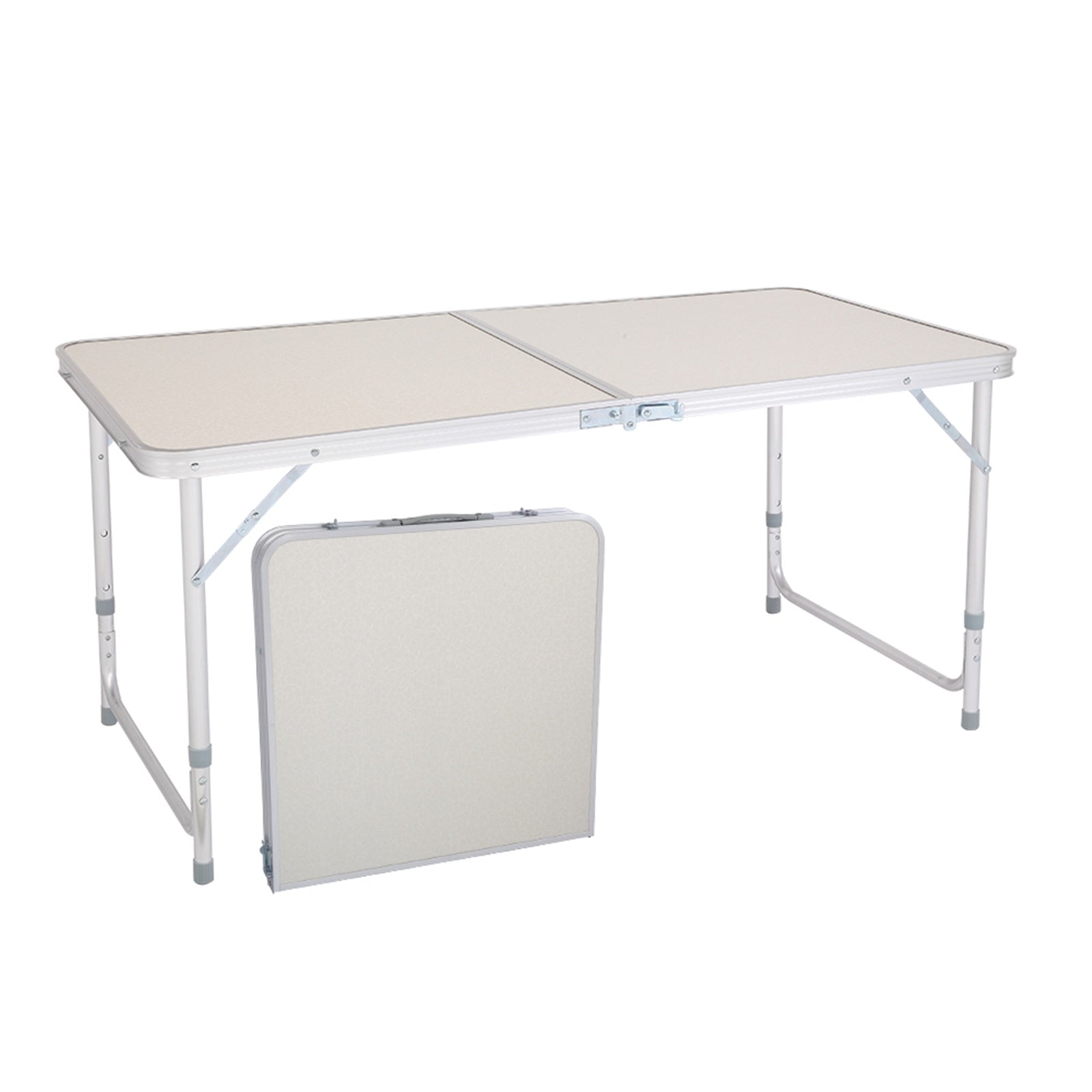 US Stock Home Use Aluminum Alloy Portable Folding Table White Outdoor Picnic Camping Dining Party Indoor RT