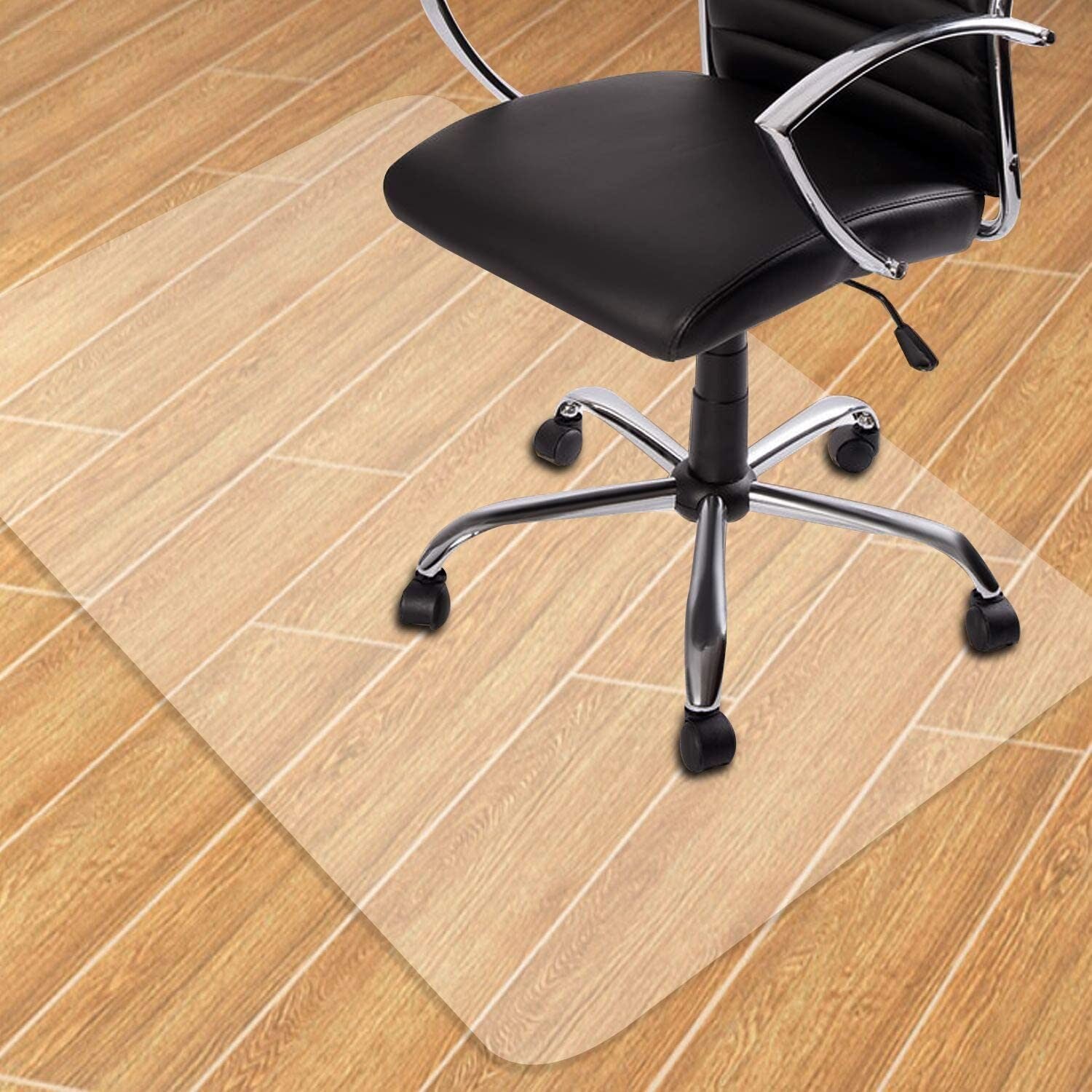 Clear Chair mat for Hard Floors 36 x 48 inches Transparent Floor Mats Wood/Tile Protection Mat for Office & Home (36" X 48" Rectangle for Hard Floor) RT