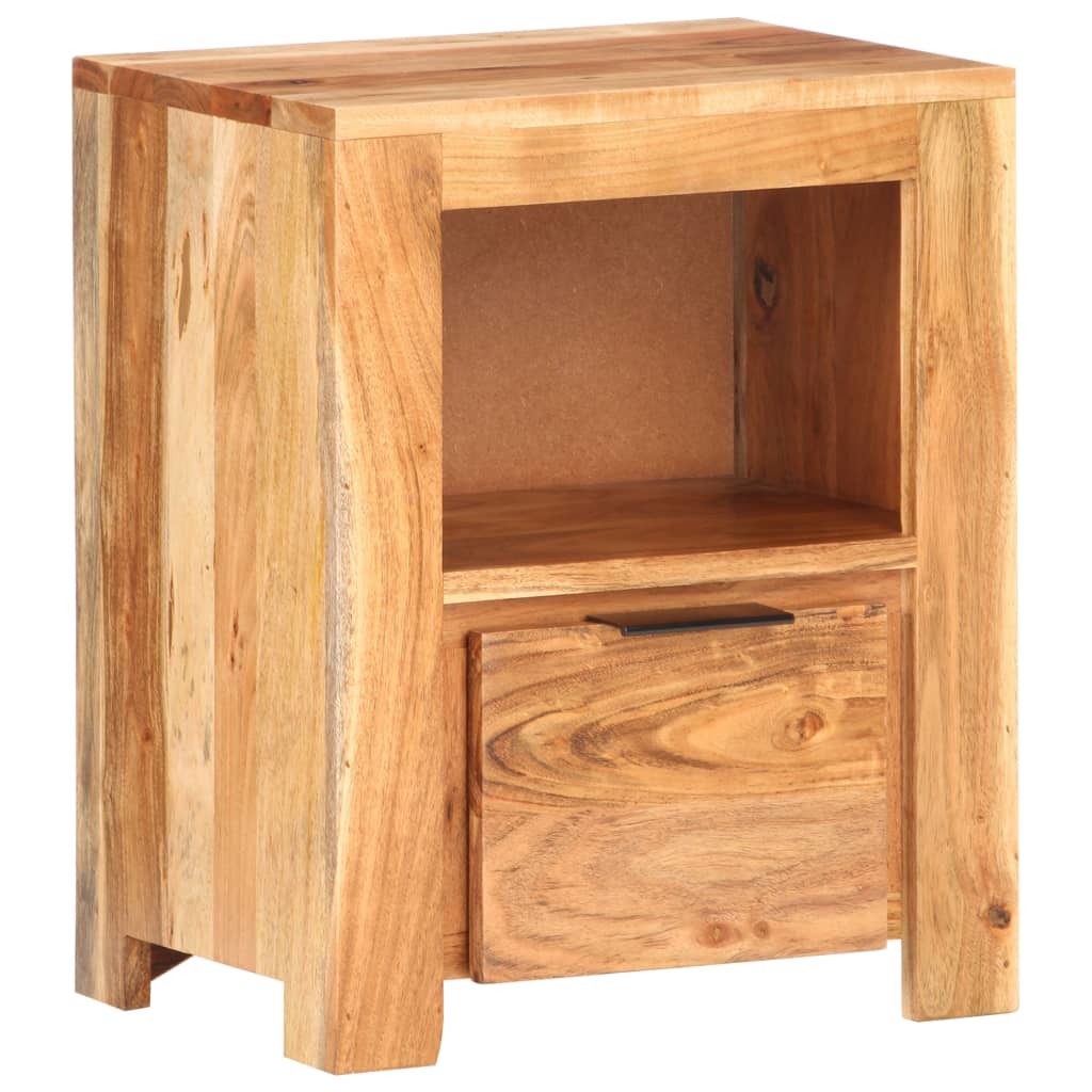 Bedside Cabinet 15.7"x11.8"x19.7" Solid Acacia Wood