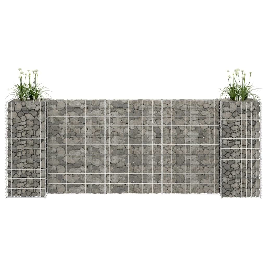 H-Shaped Gabion Planter Steel Wire 102.4"x15.7"x39.4"