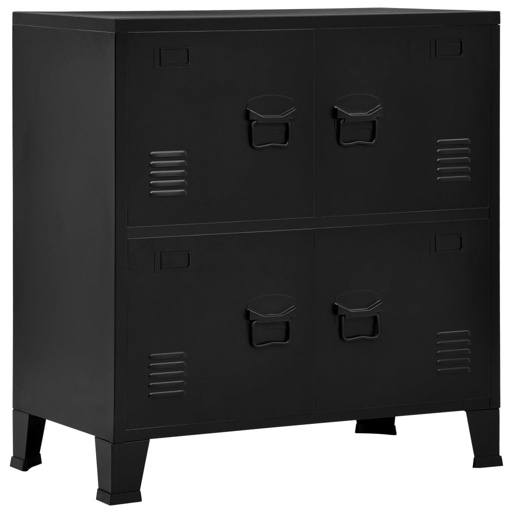 Industrial Storage Chest Black 29.5"x15.7"x31.5" Steel