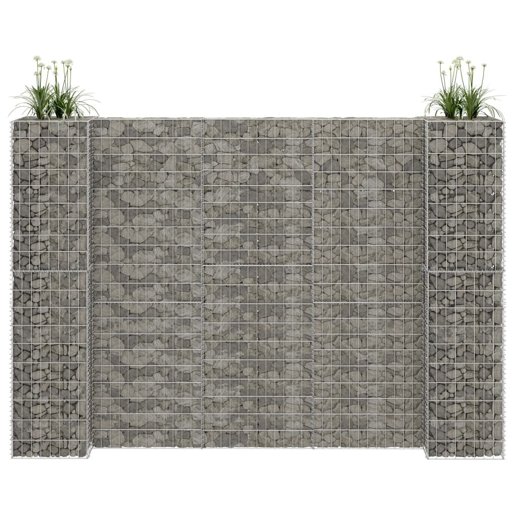 H-Shaped Gabion Planter Steel Wire 102.4"x15.7"x78.7"