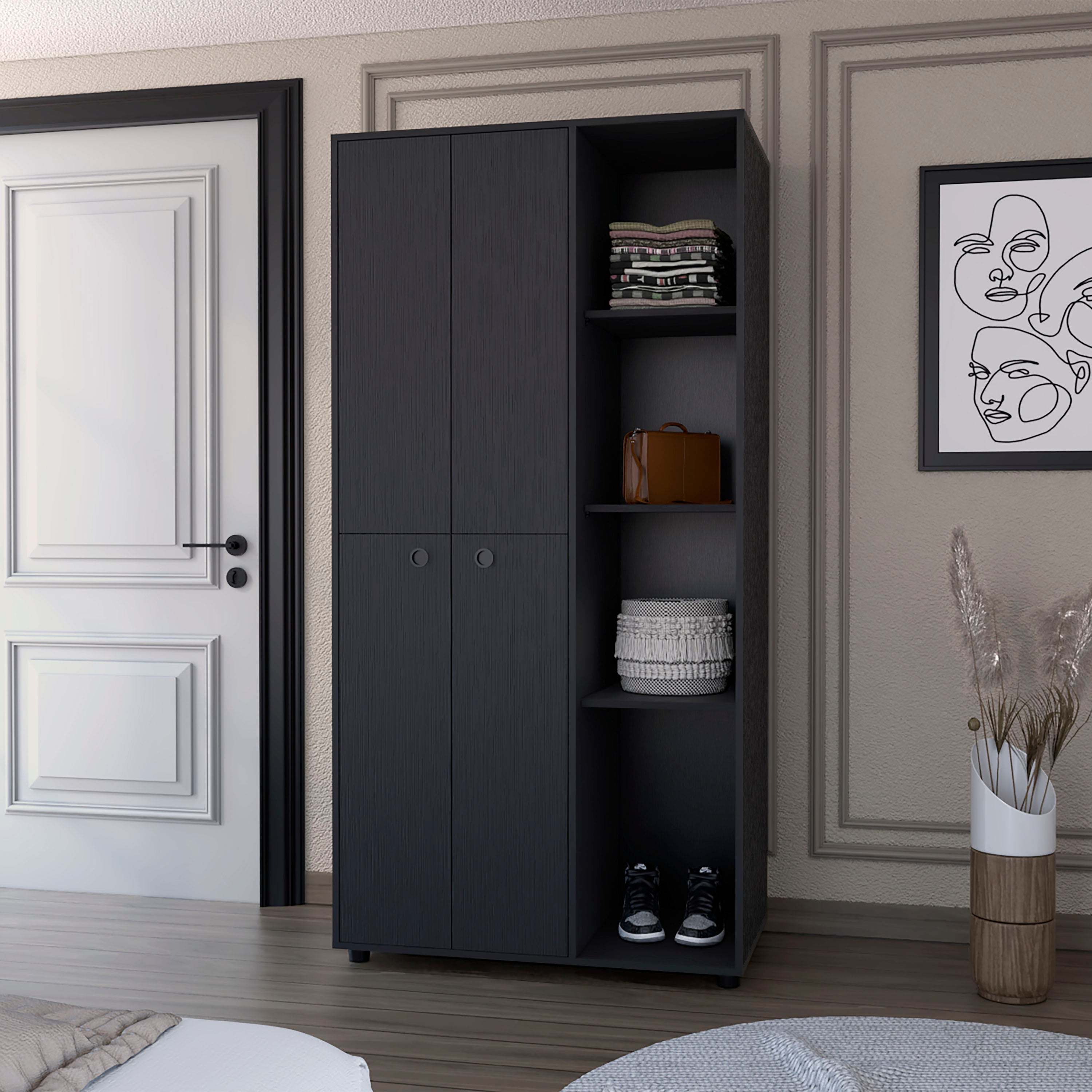 Austin Black 1-Drawer Armoire Closet