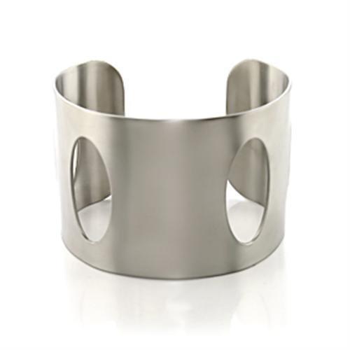 LO483 Stainless Steel Bangle with No Stone in No Stone