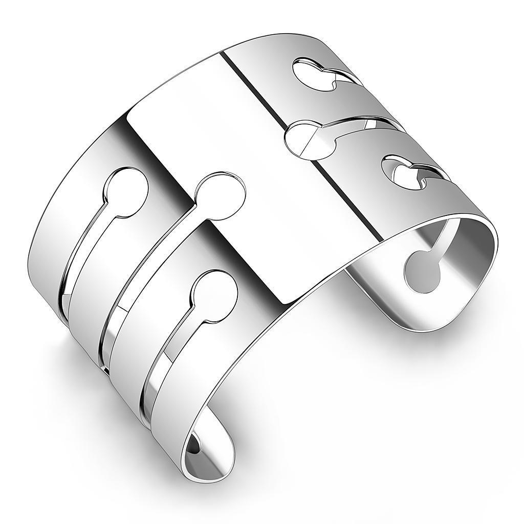 LO479 - Stainless Steel Bangle with No Stone