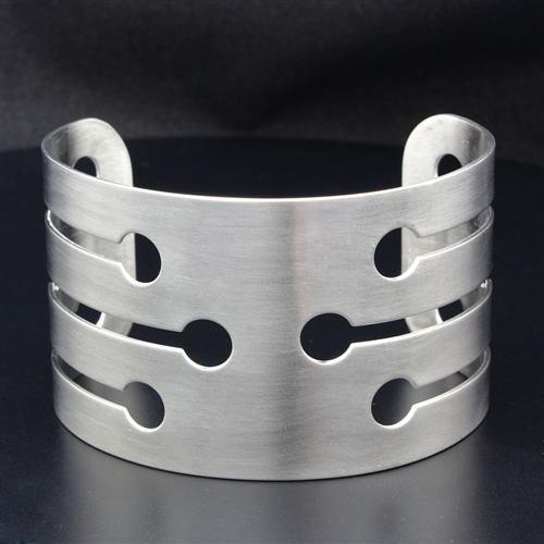 LO1947 - High polished (no plating) Stainless Steel Bangle with No Stone