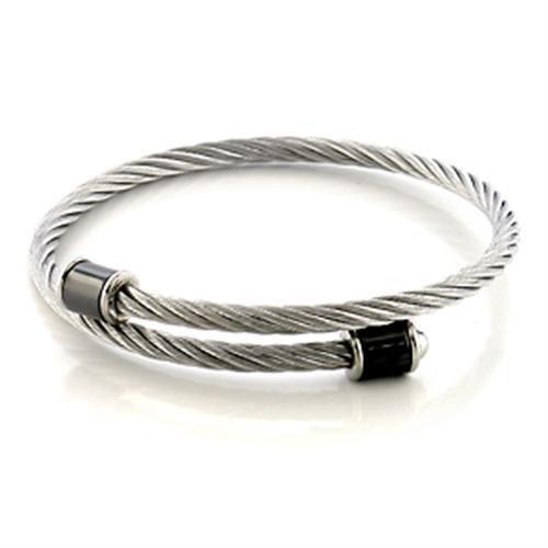 LO326 - Stainless Steel Bangle with No Stone