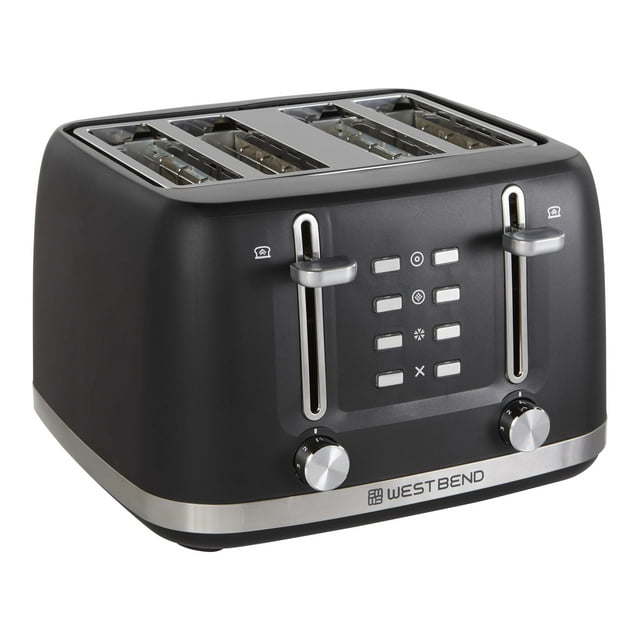 4-Slice Toaster, in Black