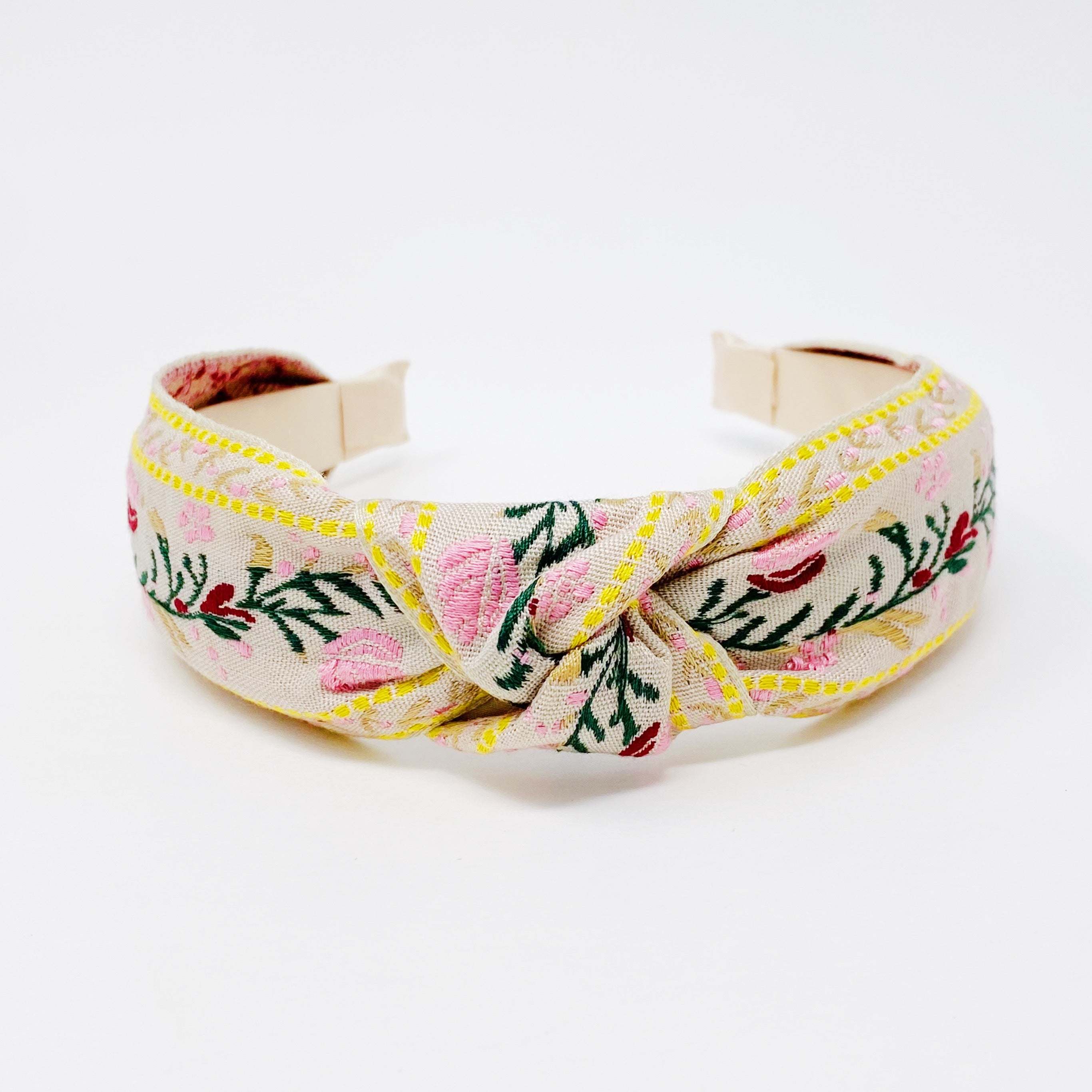 French Floral Embroidered Headband