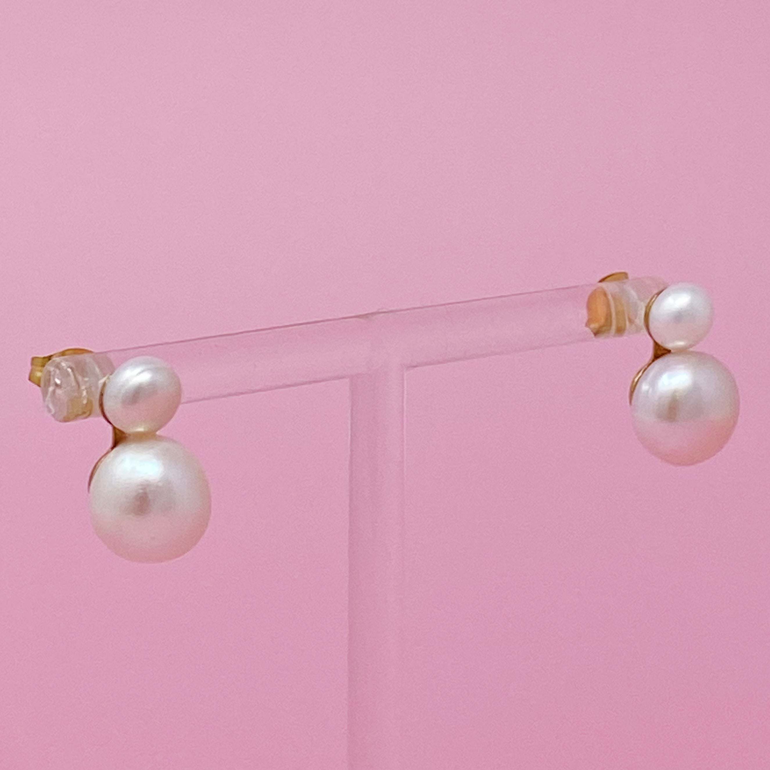 Classic Double Pearl Earrings