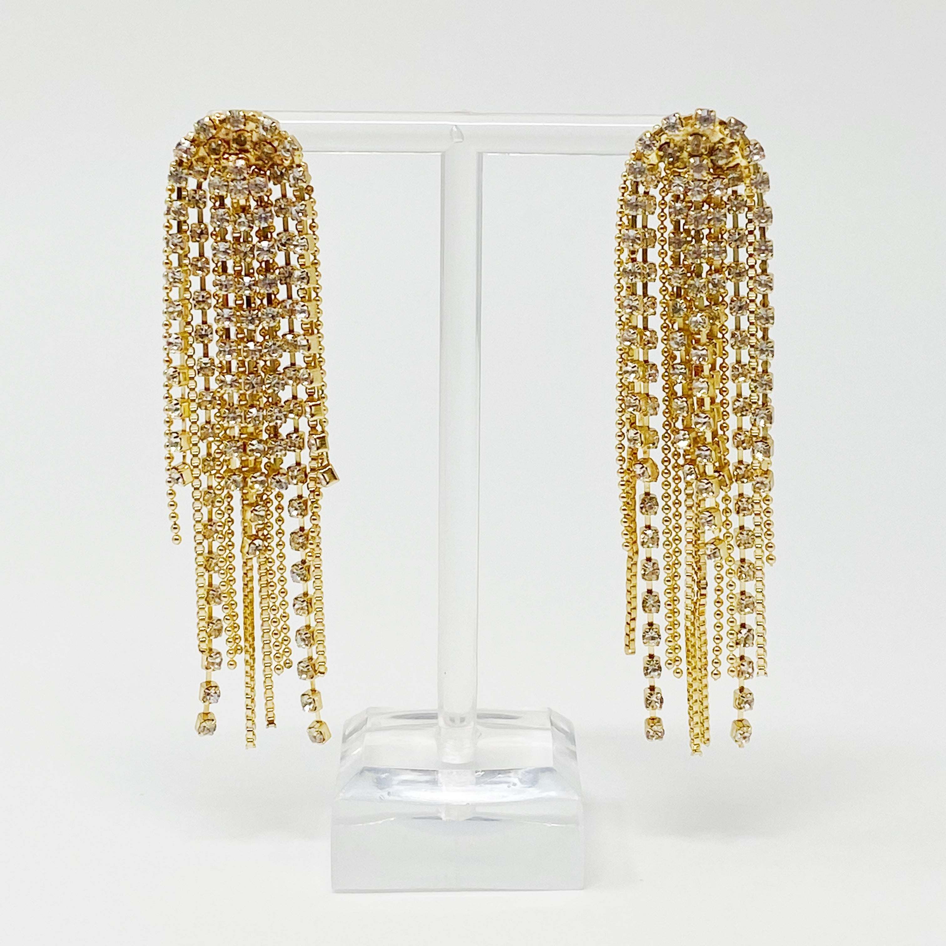 Chain And Shine Fringe Earrings