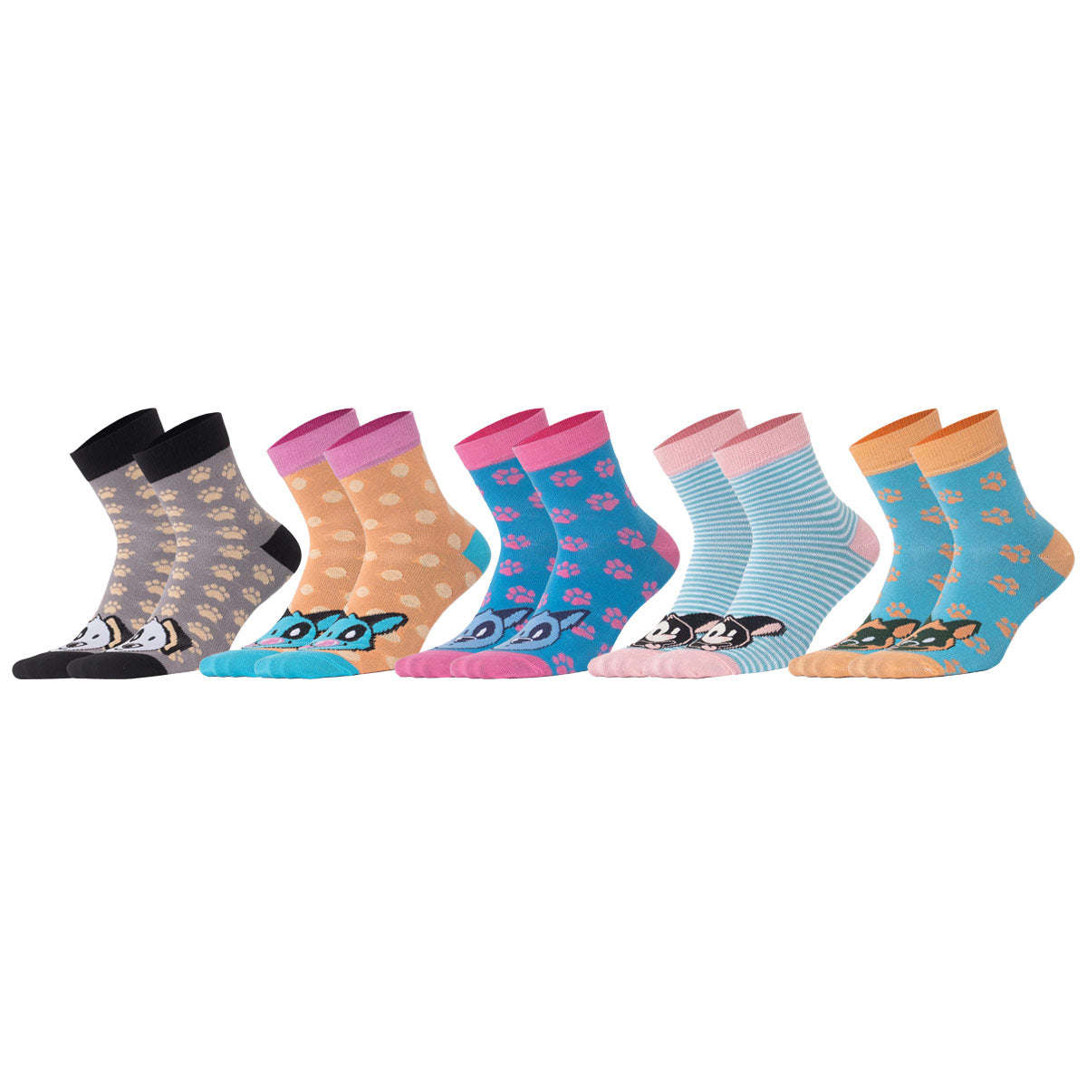 Biggdesign Dogs 5 Pcs Women Socket Socks