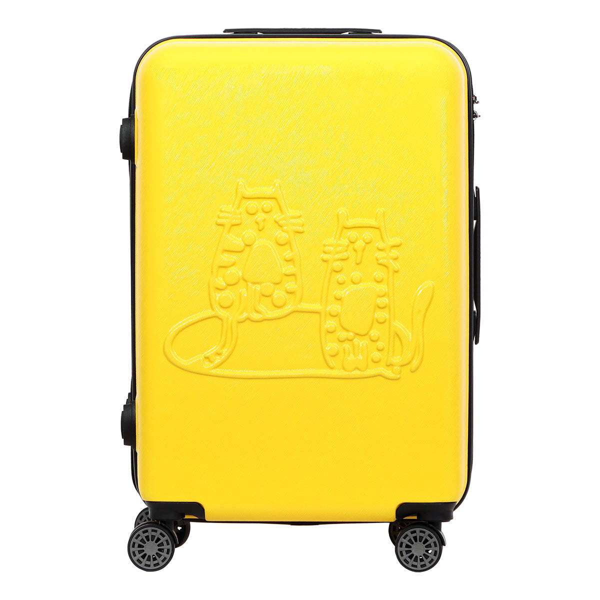 Biggdesign Cats Suitcase Luggage, Yellow, Medium