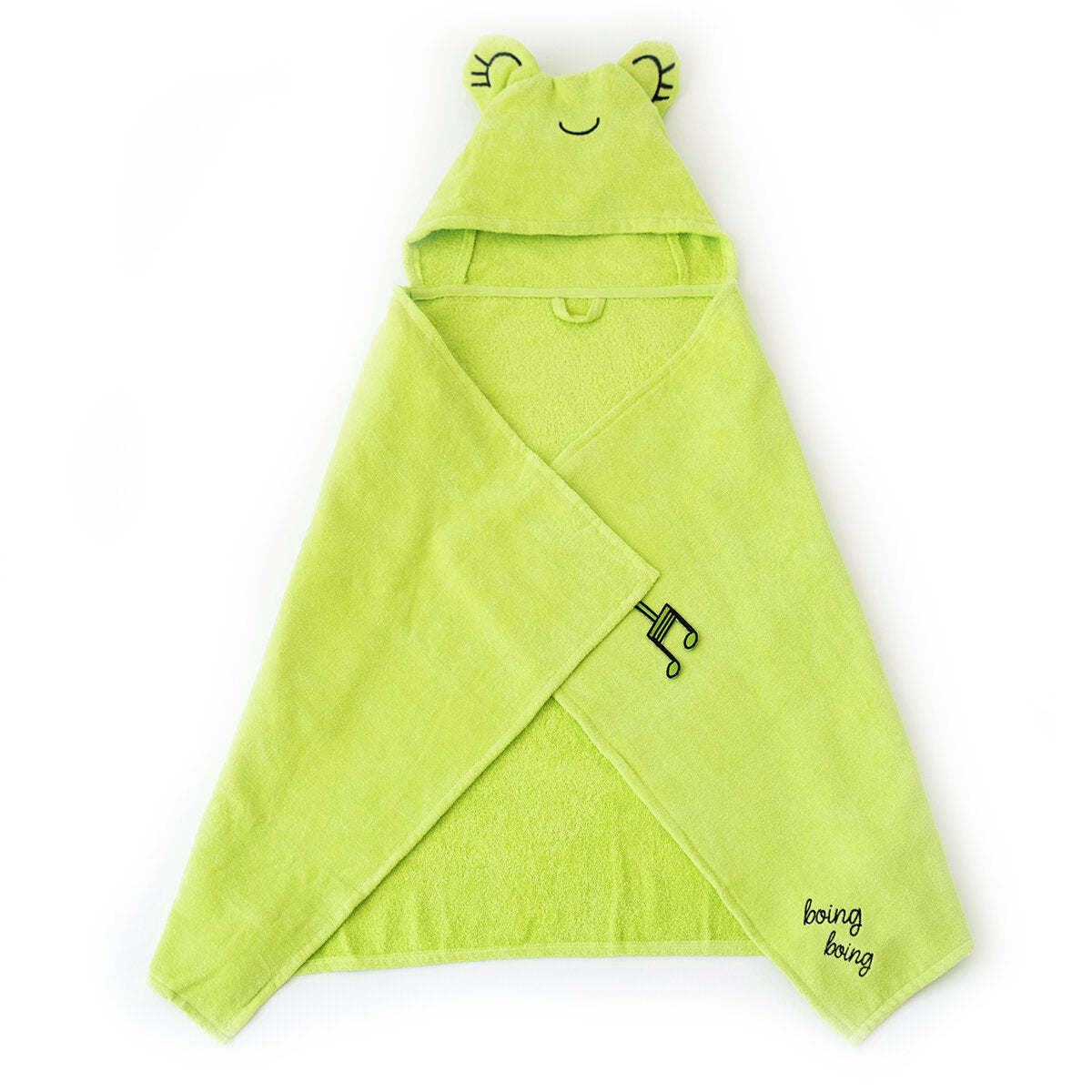 Milk&Moo Cacha Frog Velvet Hooded Baby Towel