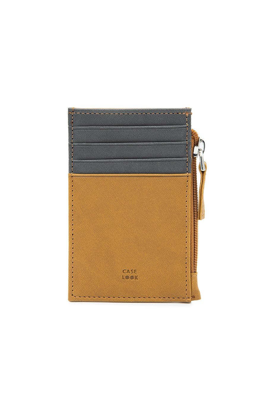 Case Look Men's Tan Zipper Wallet Alex 03