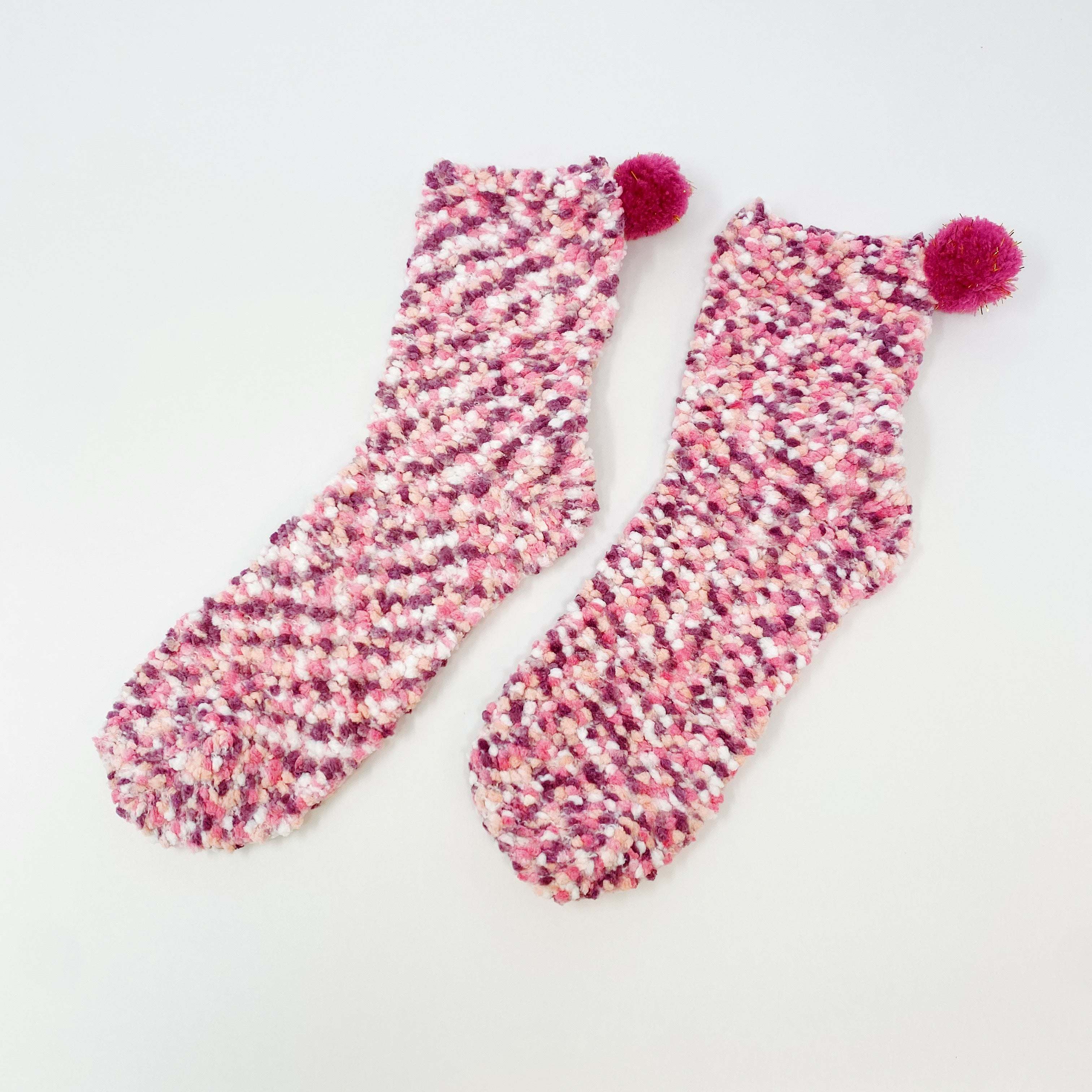 Fuzzy Pom Confetti Socks