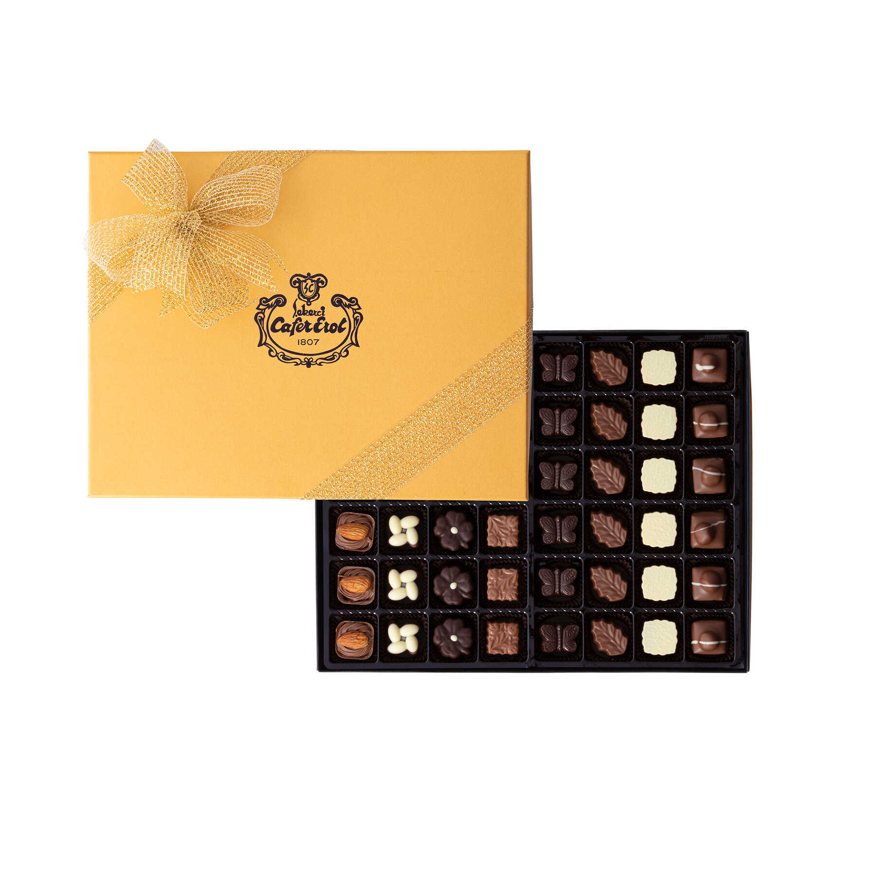 Şekerci Cafer Erol Special Chocolate - Gold Color Box, 48 Pieces