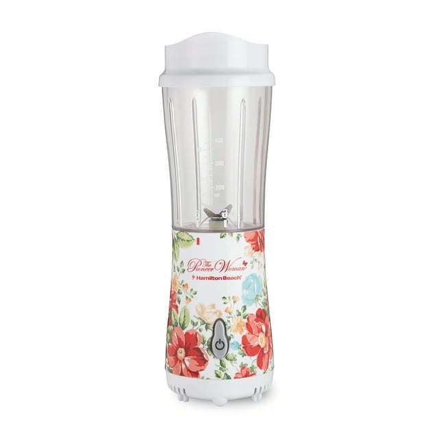 Vintage Floral Personal Blender with Travel Lid by Hamilton Beach