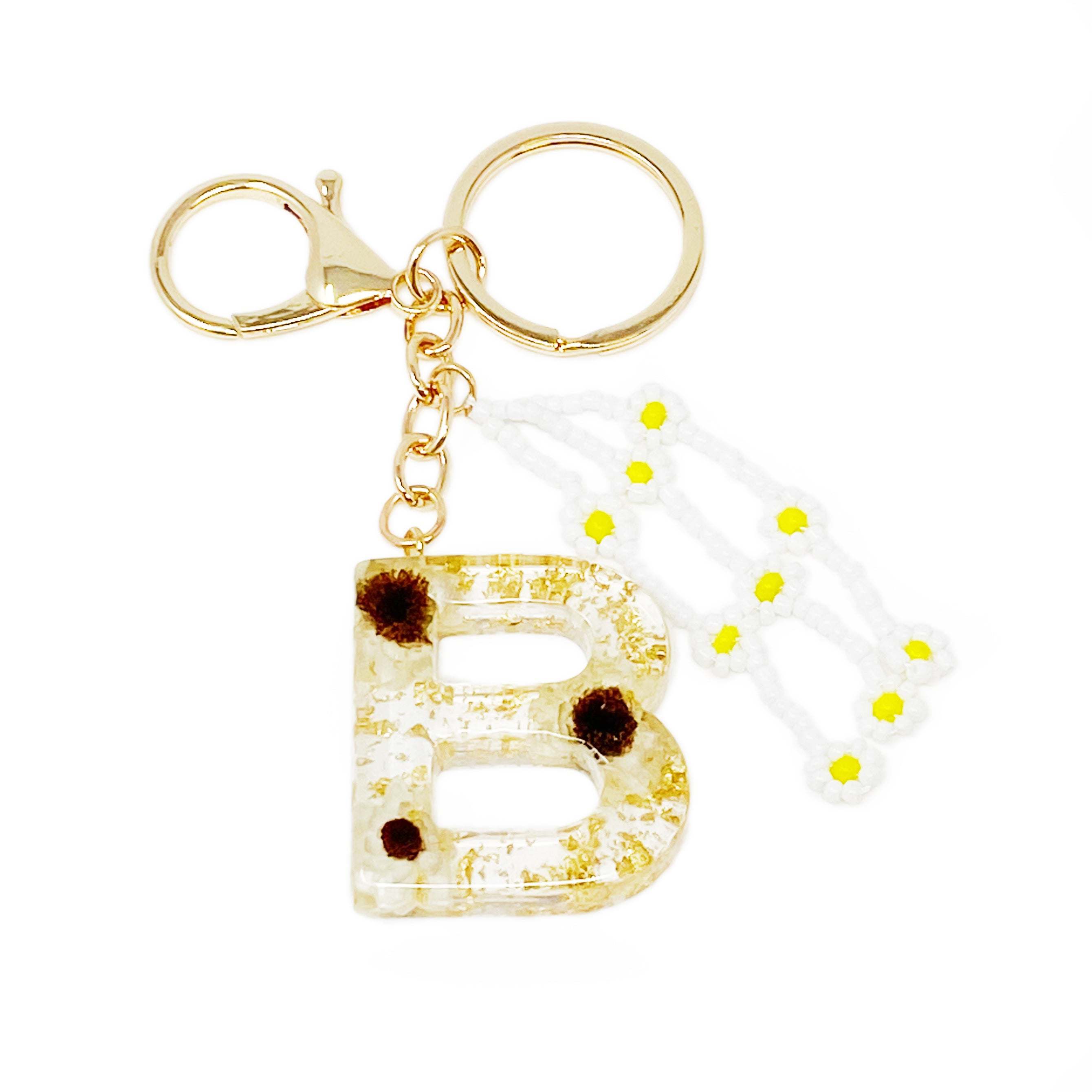 Baby Daisy Initial Key Chain