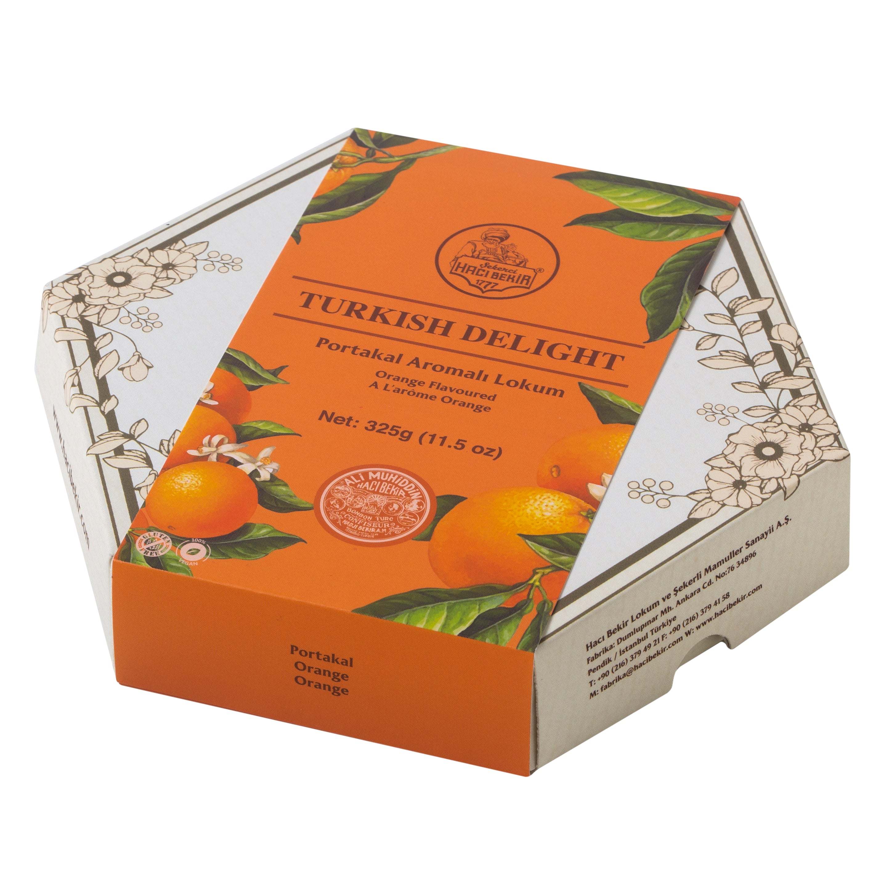 Hacı Bekir Turkish Delight Orange Flavoured - 325 g