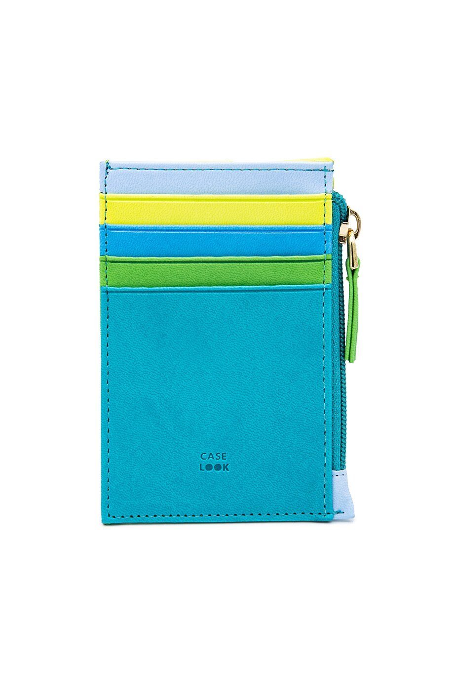 Case Look Women's Turquoise Zippered Card Holder Sophie 03