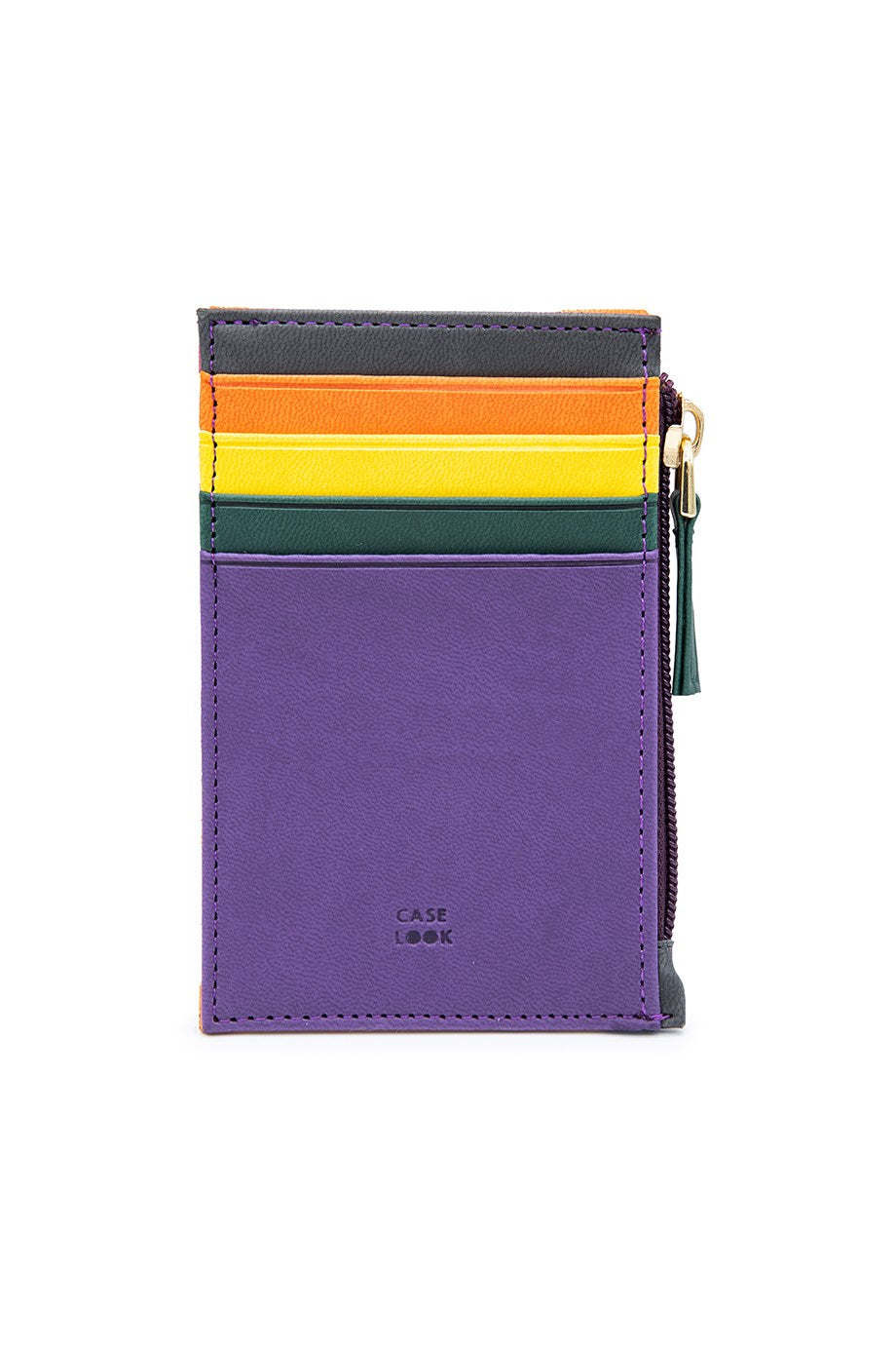 Case Look Women's Purple Zippered Card Holder Sophie 02