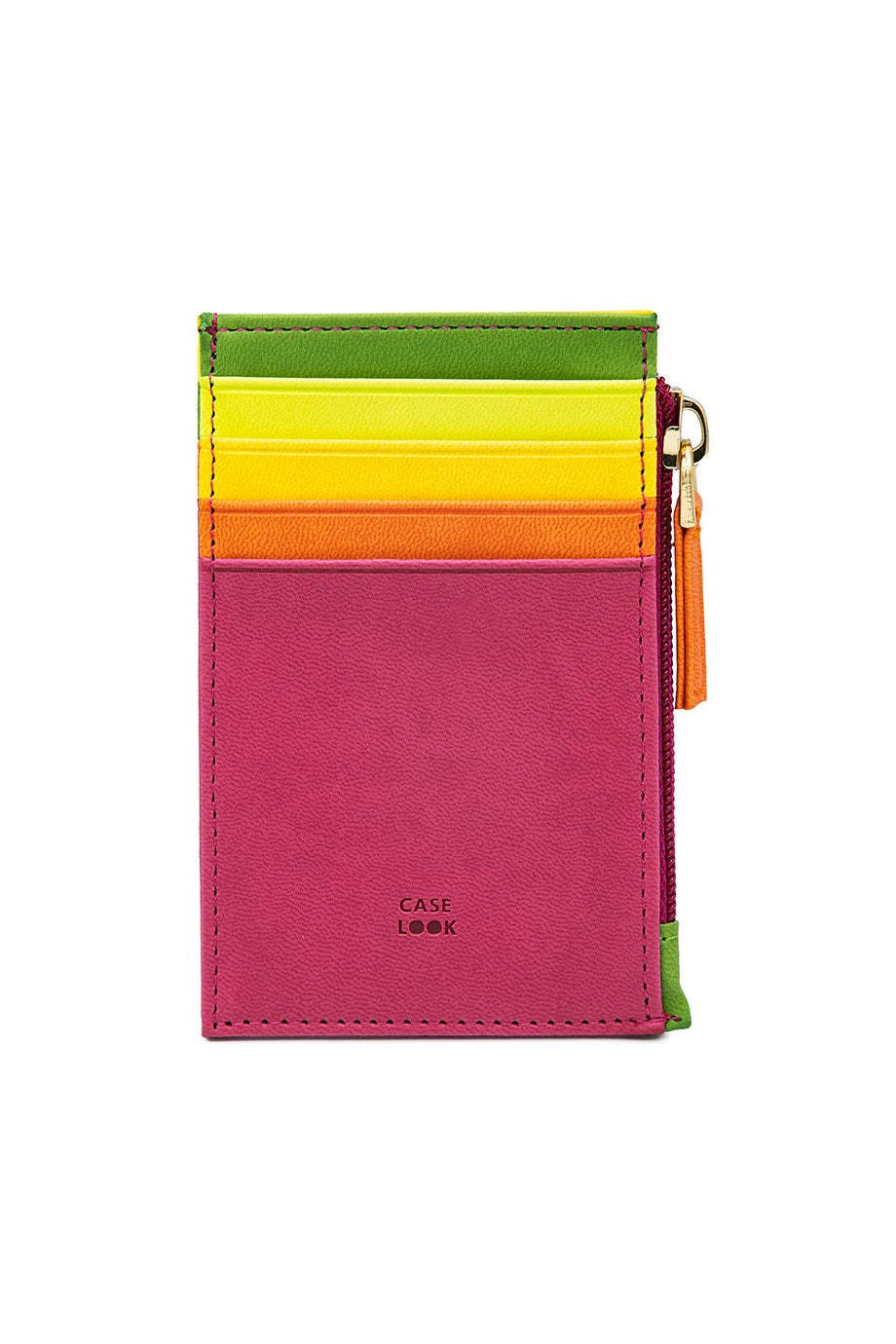 Case Look Women's Fuchsia Zippered Card Holder Sophie 04