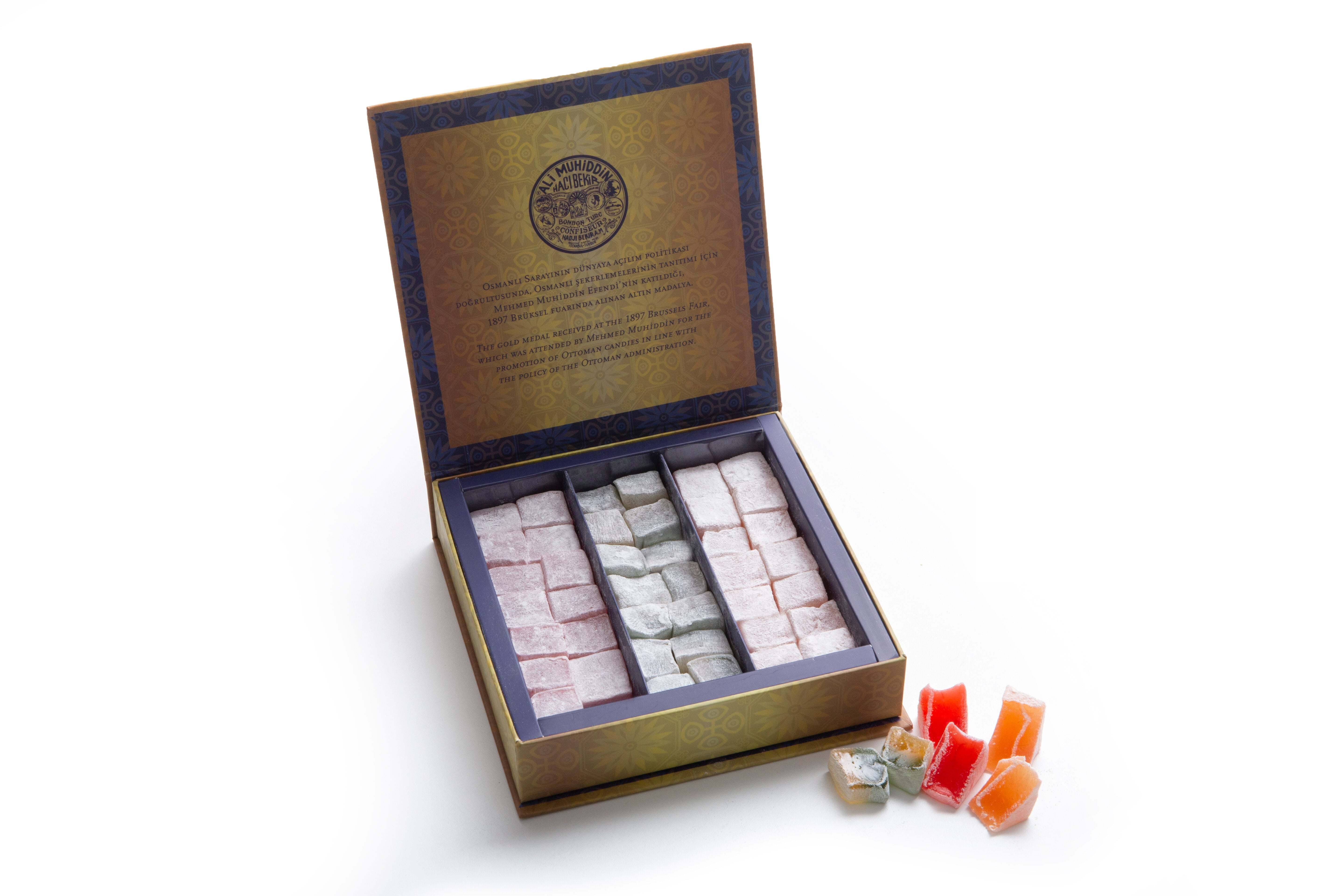 Hacı Bekir Turkish Delight with Rose, Orange, Mint and Lemon, 500 g