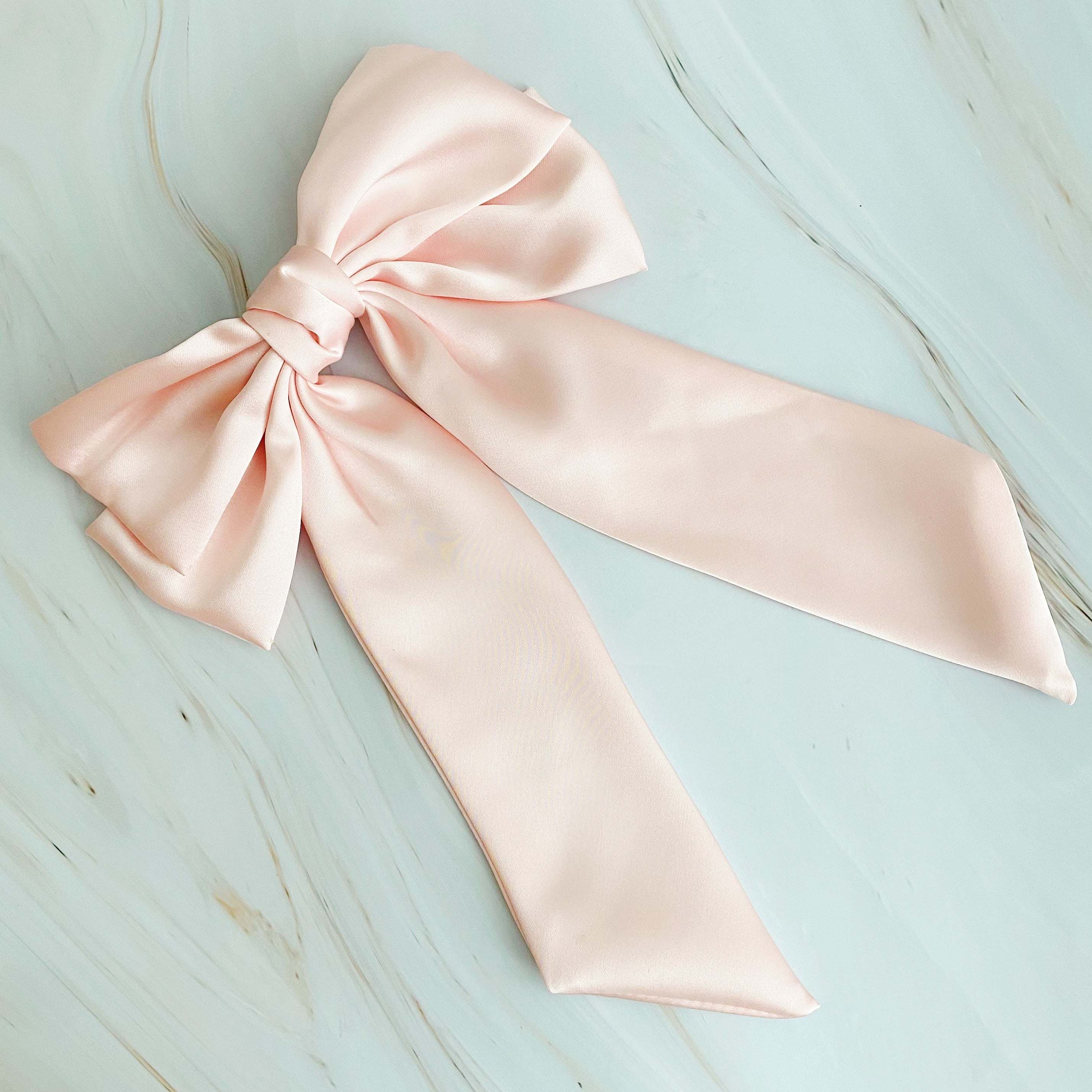 Doubled Satin Bow Hair Clip