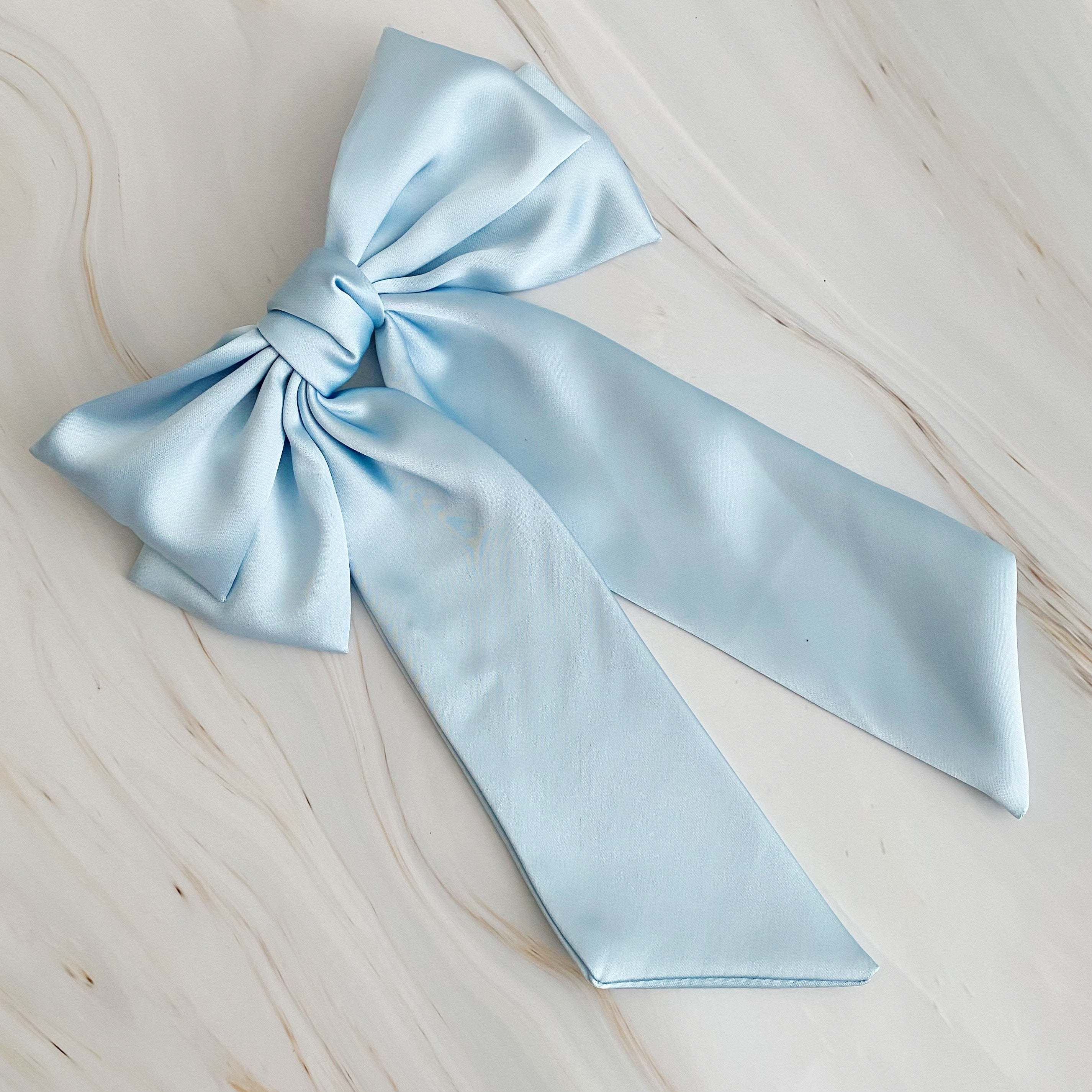 Doubled Satin Bow Hair Clip