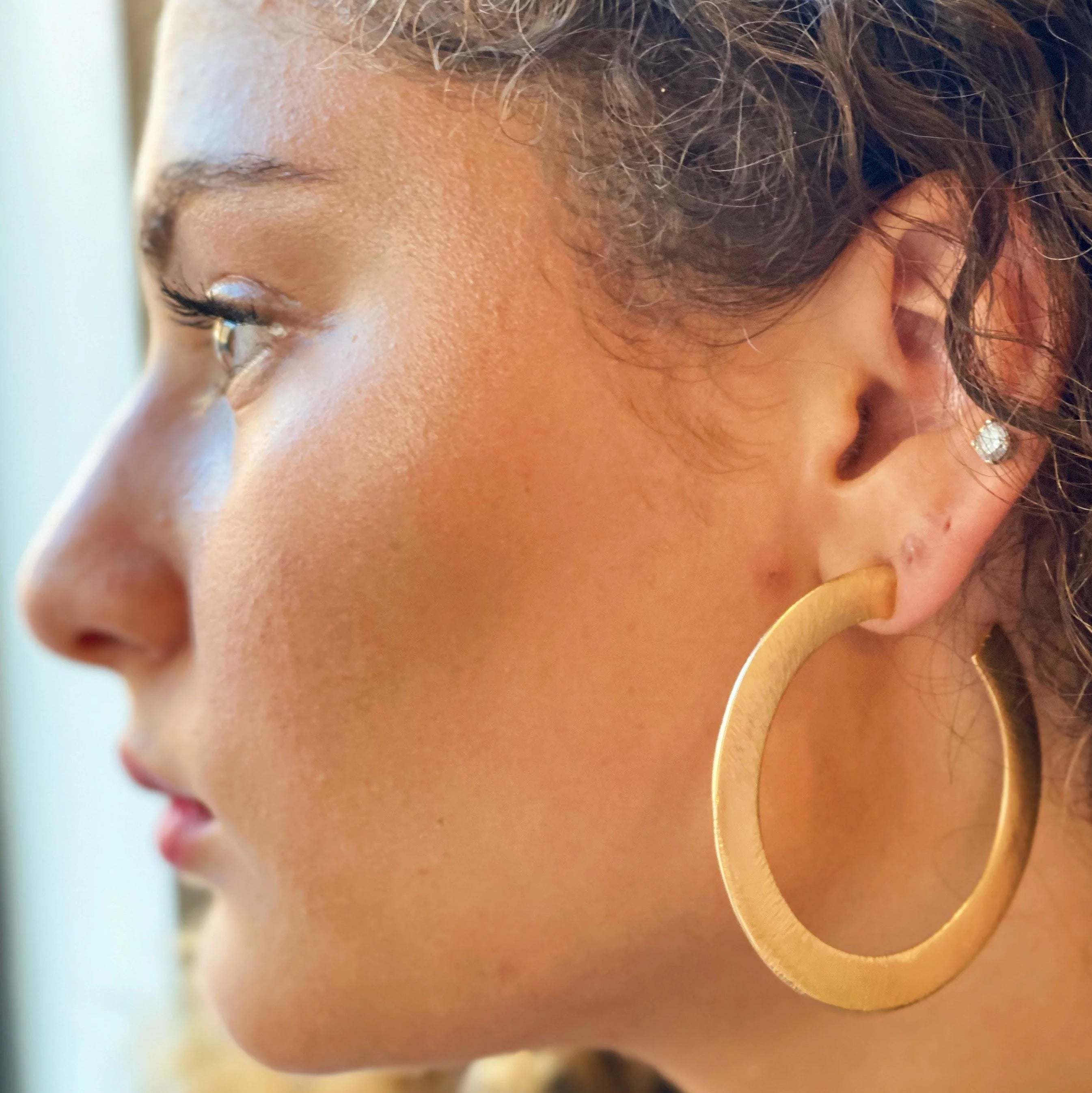 Alma Hoop Earrings, Gold