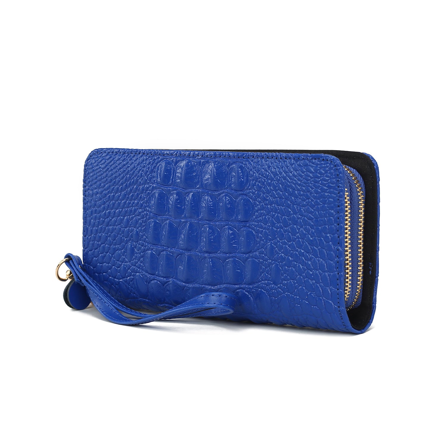 Eve Genuine Leather Crocodile Embossed Women Wristlet Wallet