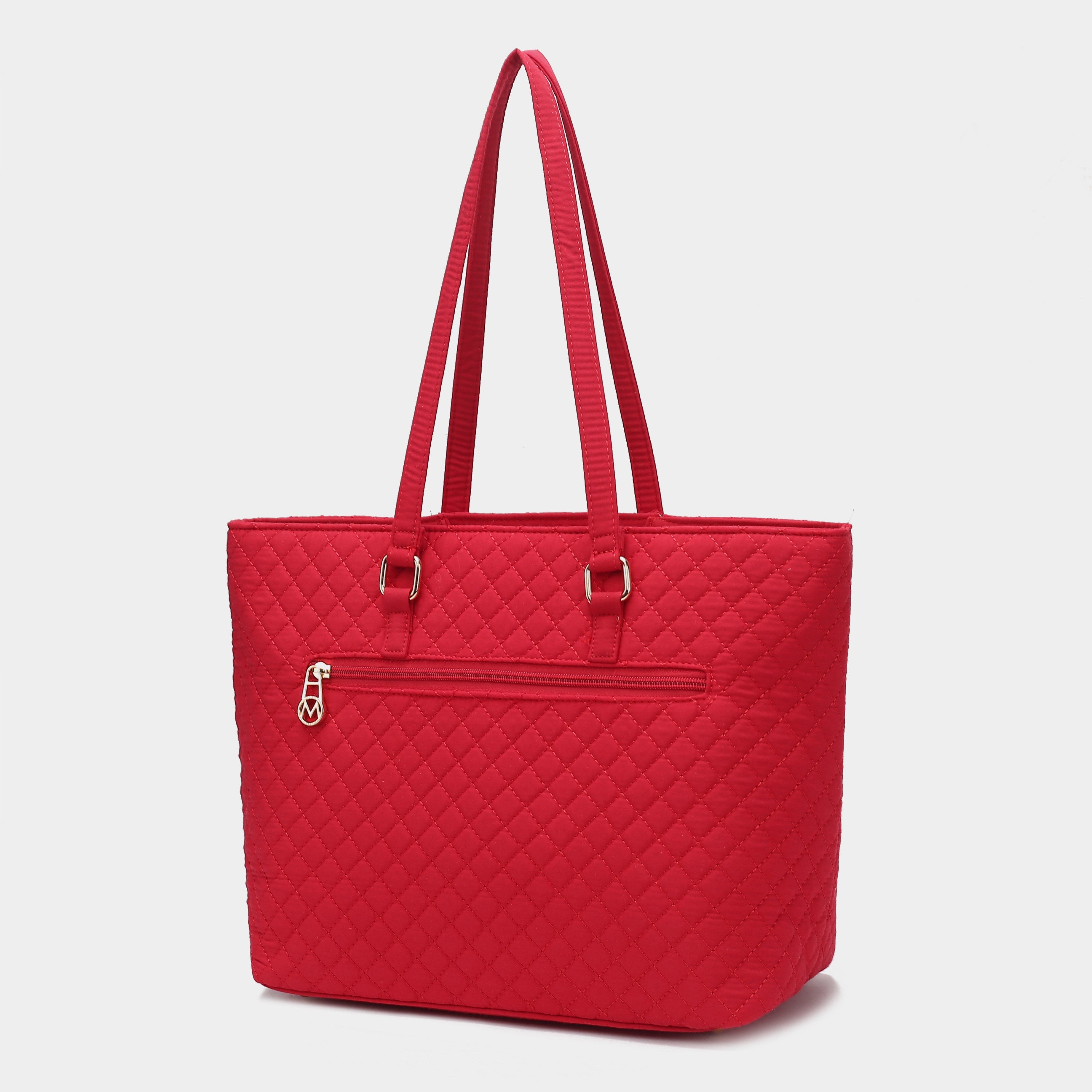 Hallie Solid Quilted Cotton Women Tote Bag