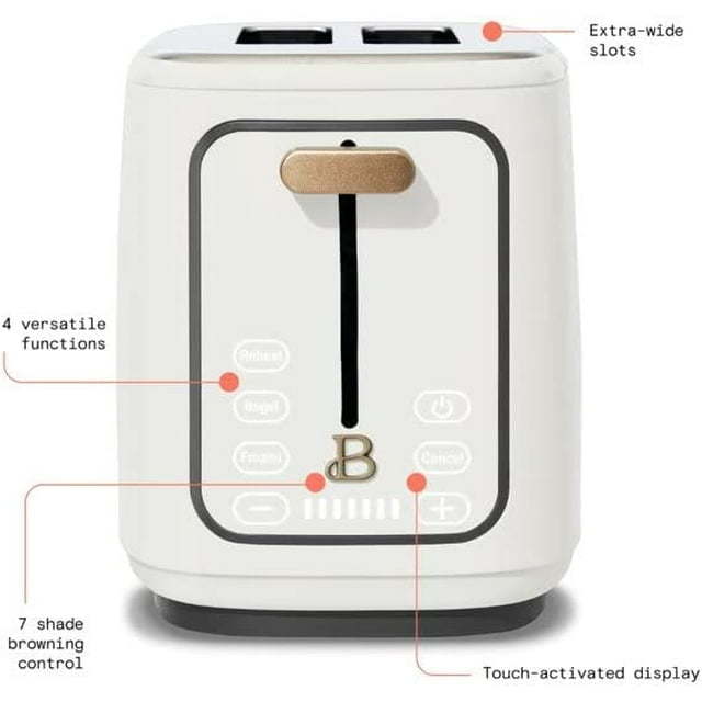 2 Slice Toaster with Touch-Activated Display