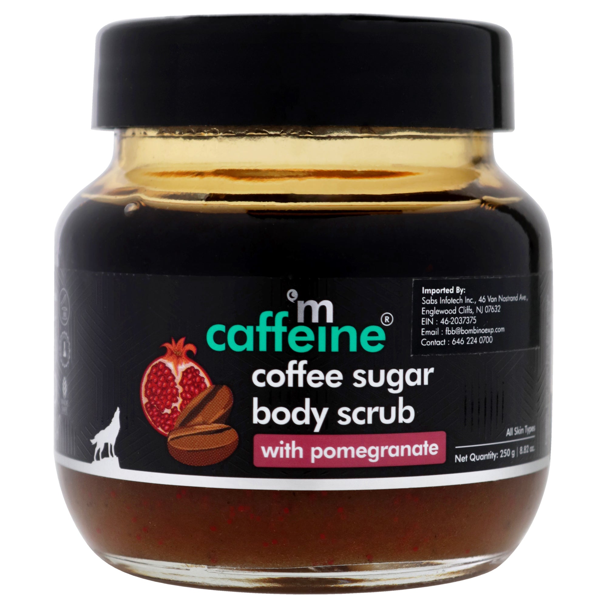 Coffee Sugar Body Scrub - Pomegranate - All Skin Types by mCaffeine for Unisex - 8.82 oz Scrub