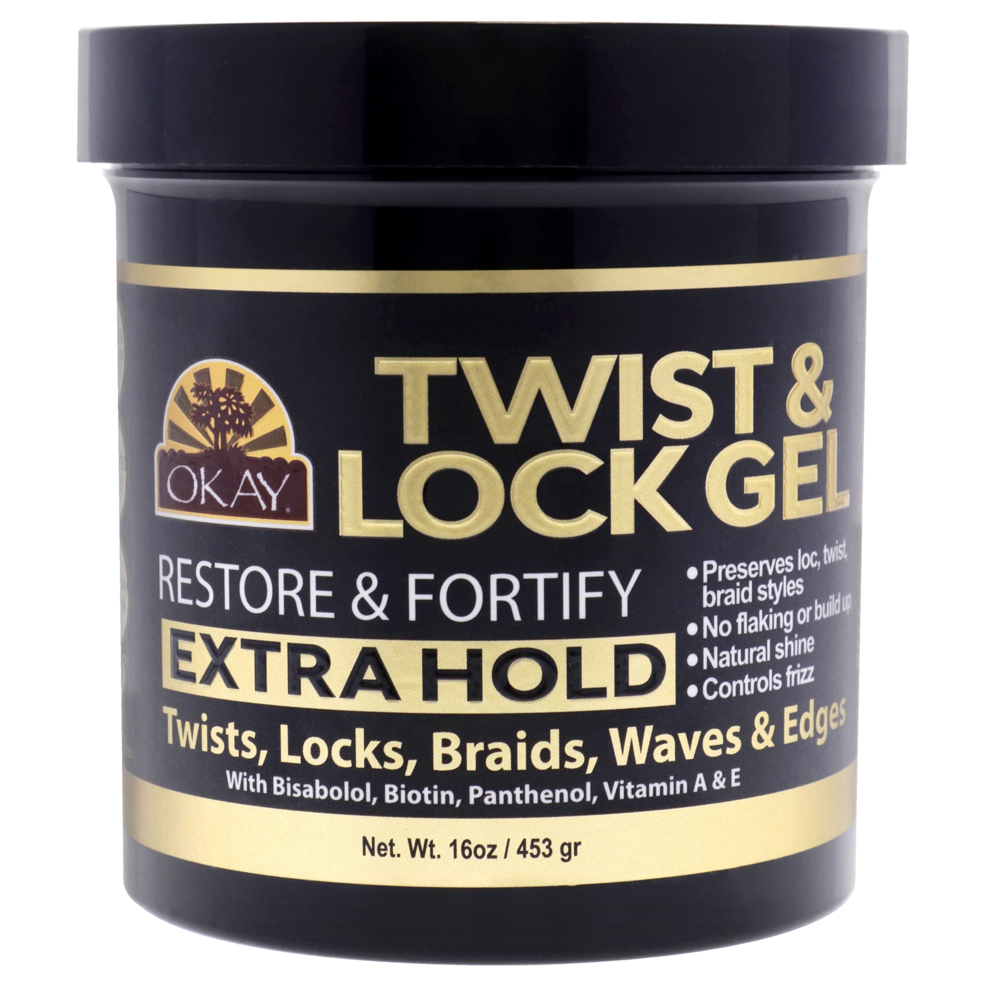 Twist and Lock Gel - Restore and Fortify-Extra Hold by Okay for Unisex - 16 oz Gel